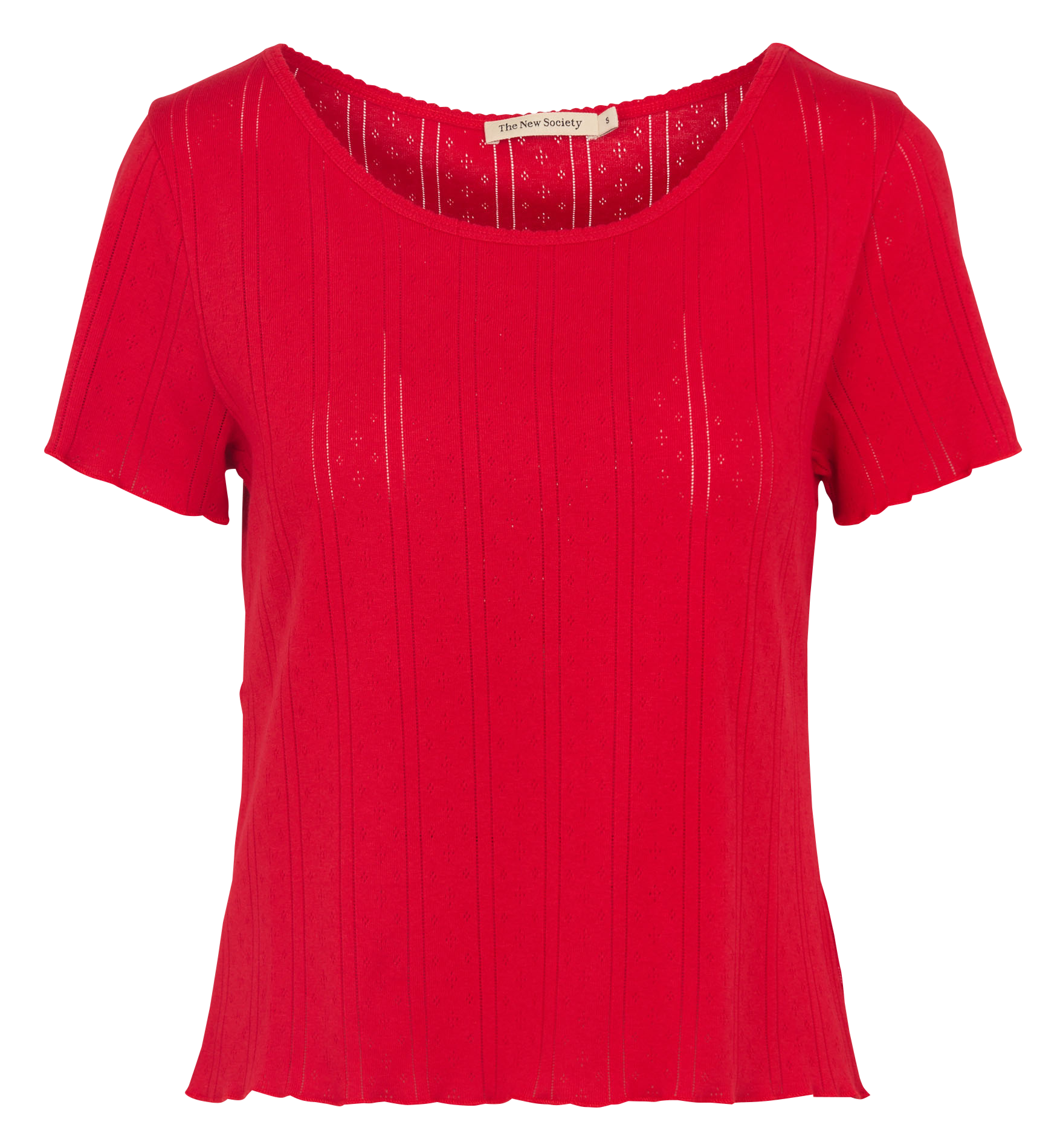 Tee-shirt droit en coton THE NEW SOCIETY Rouge