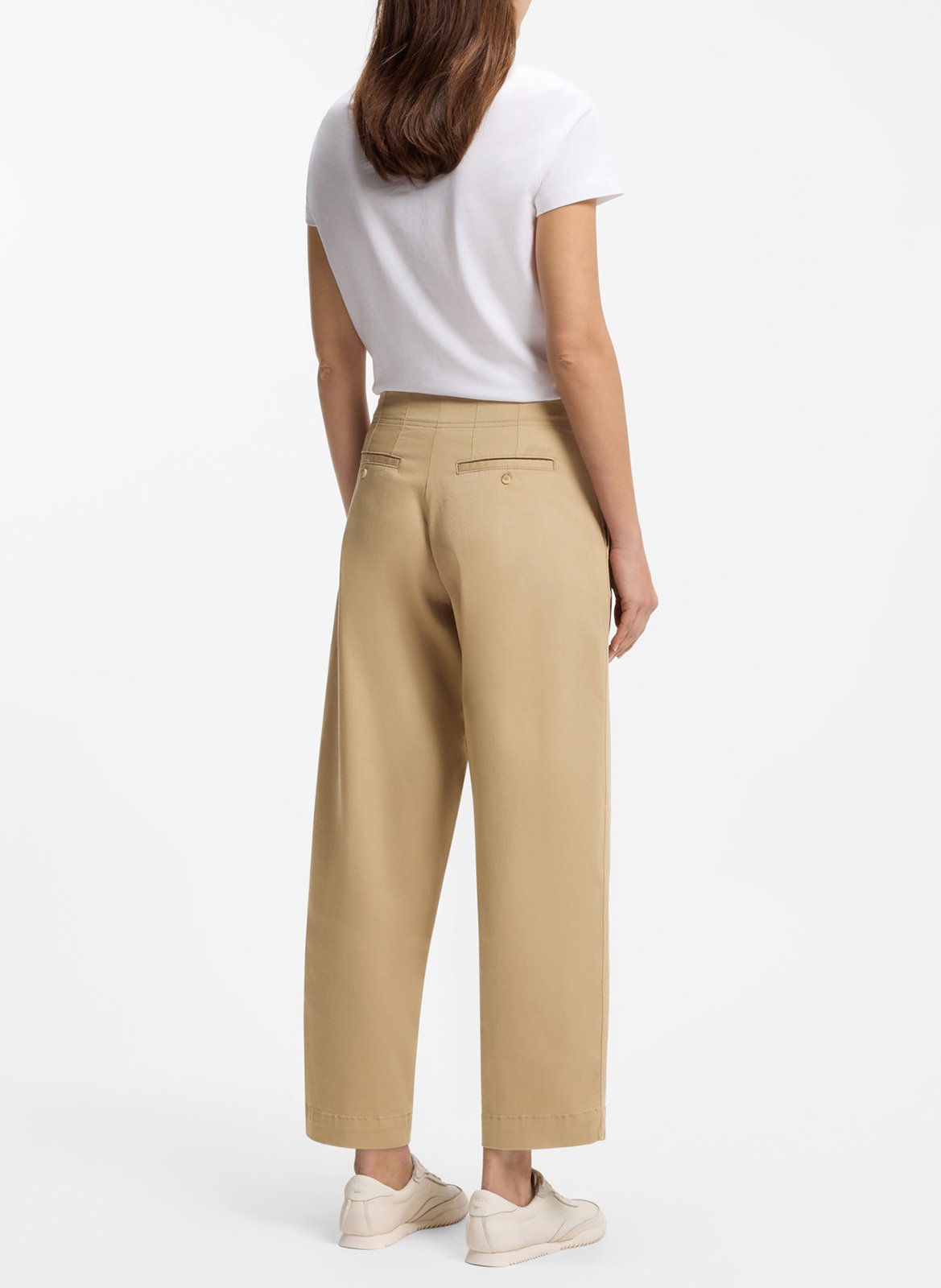 Cotton-blend carrot pants BOSS Brown