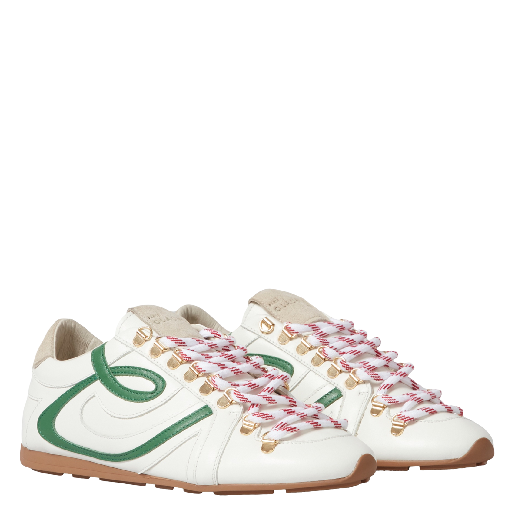 Lage sneakers met contrasterende veters van leer CLAUDIE PIERLOT Veelkleurig