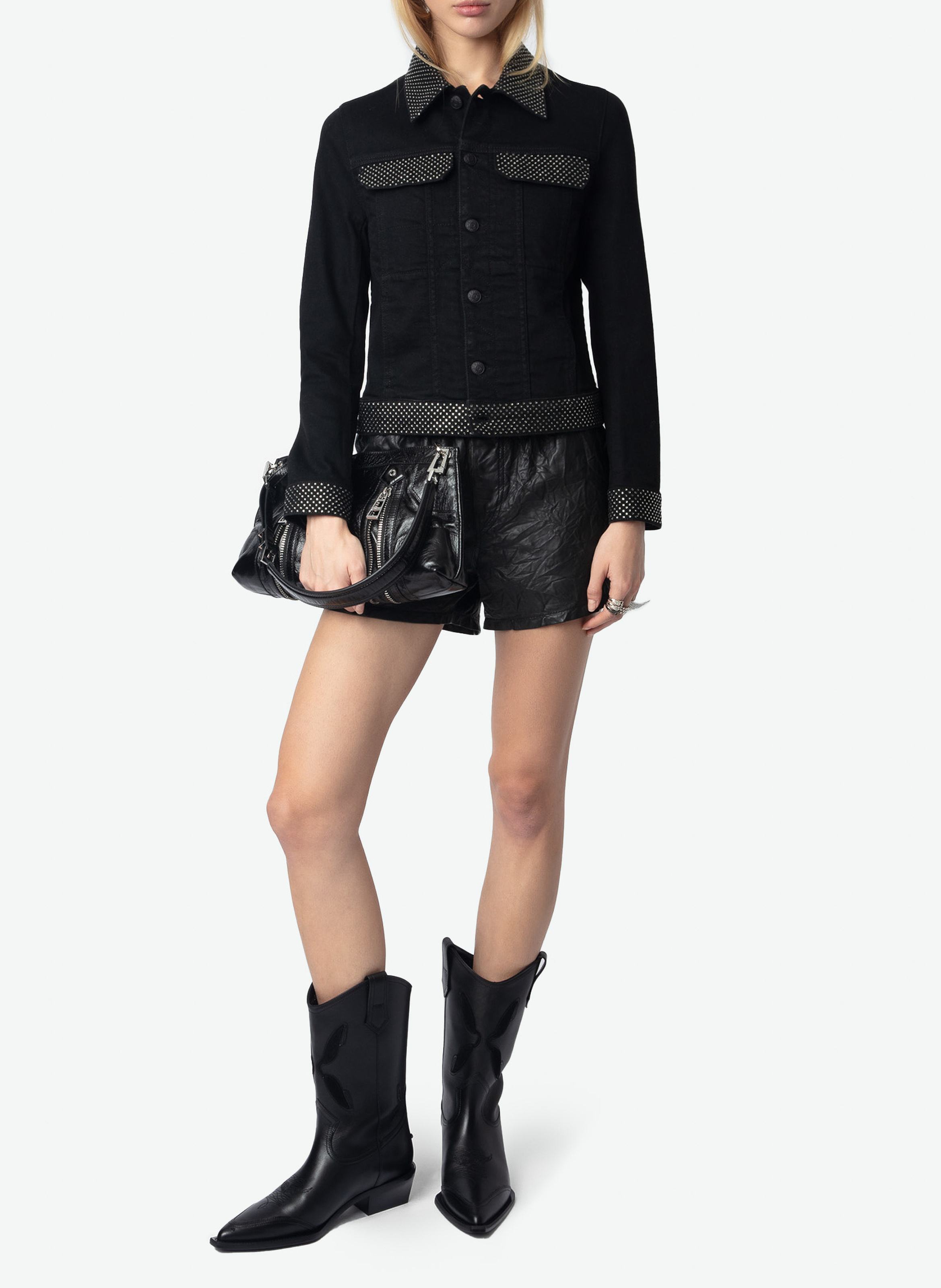 Strass-Baumwolljacke ZADIG&VOLTAIRE Schwarz