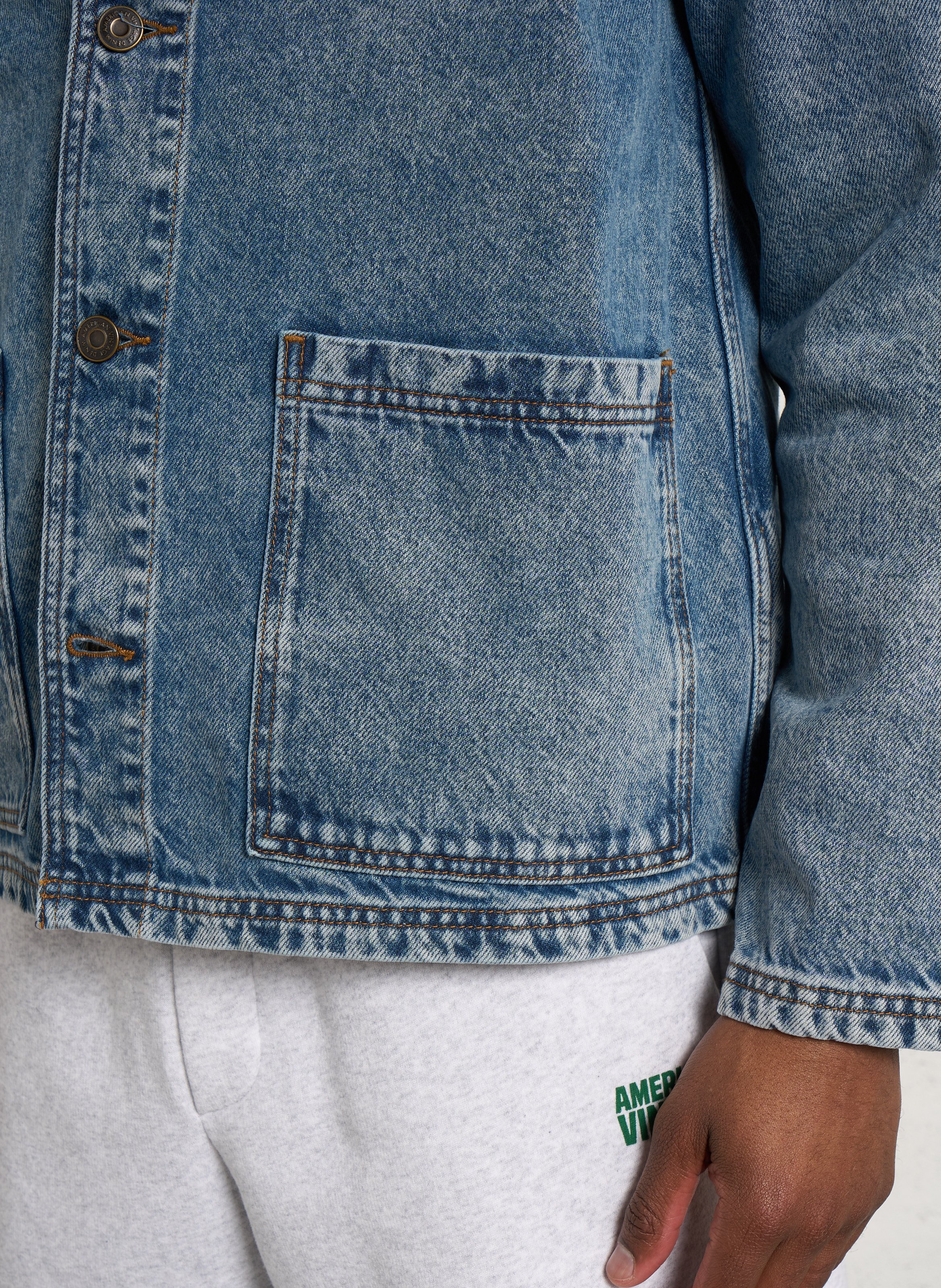 Denim jacket with classic collar AMERICAN VINTAGE Blue