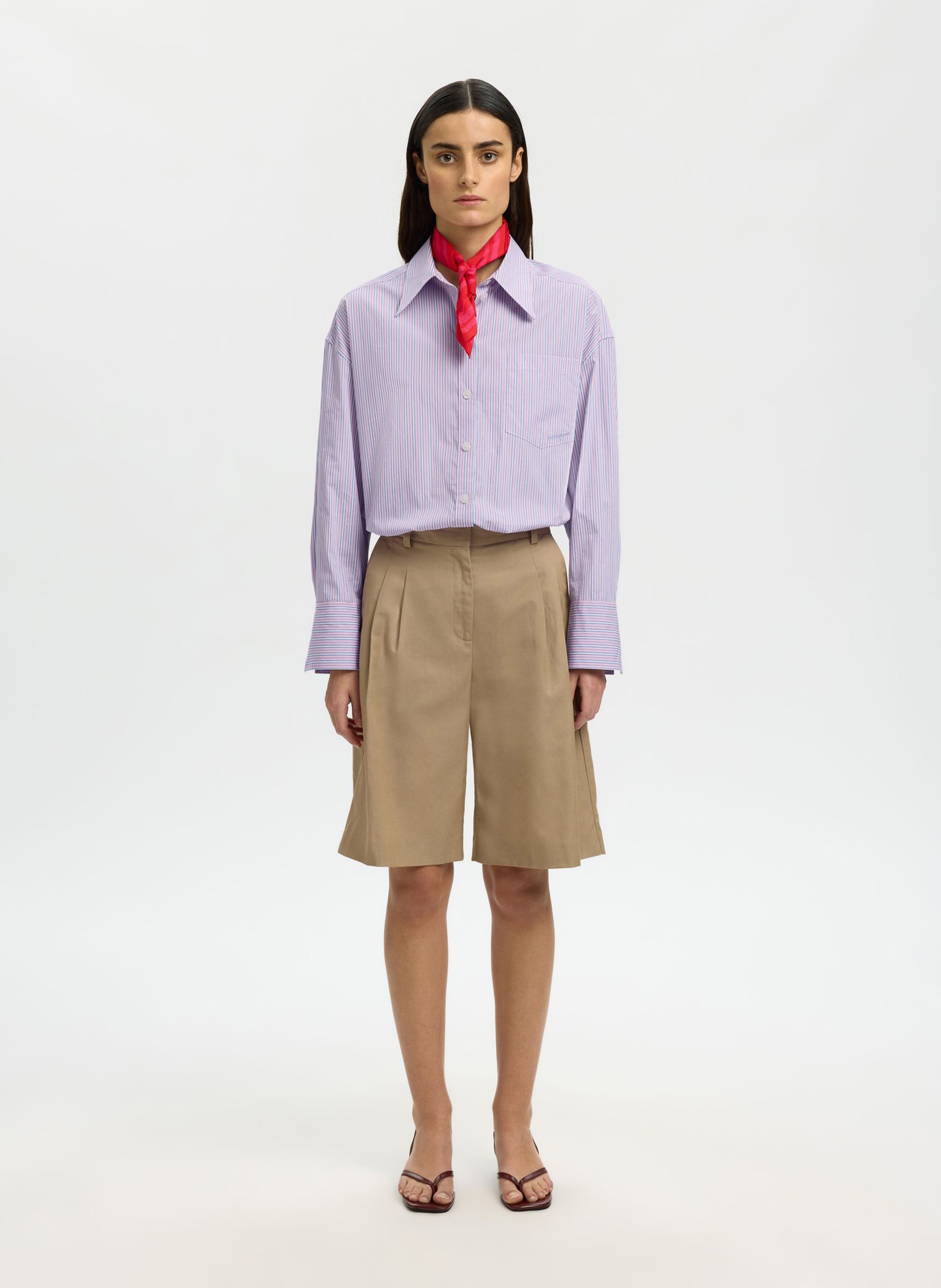 Classic collar shirt SELECTED Pink