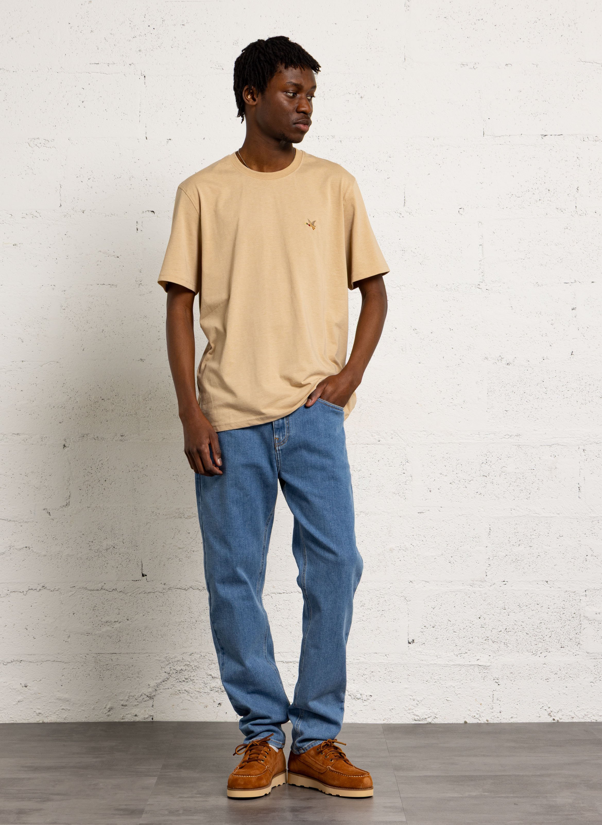 High Waist Slim Fit Jeans Blau