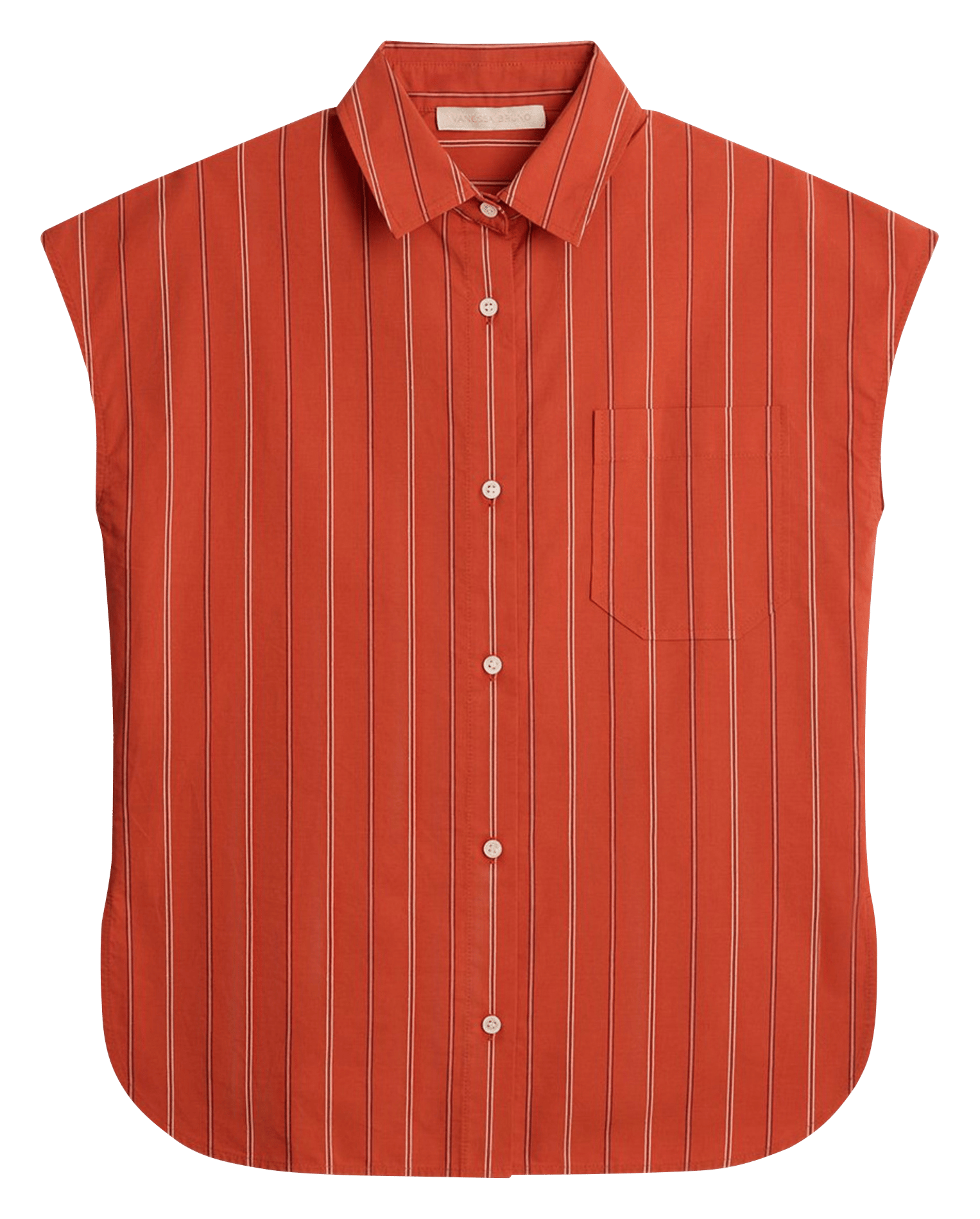 Chemise sans manches rayée VANESSA BRUNO Orange