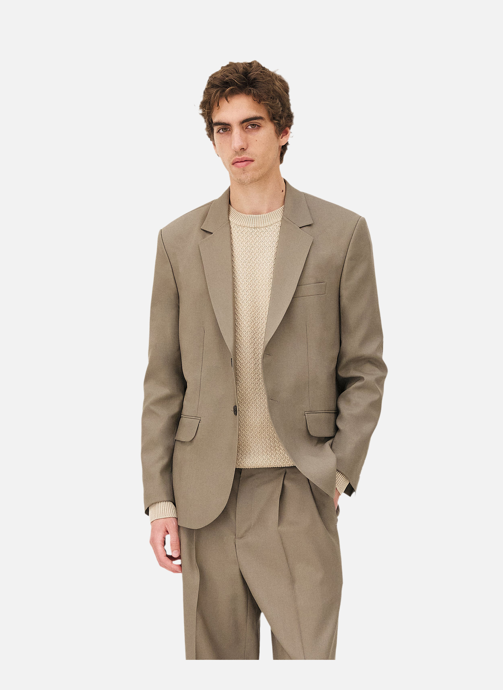 Clint Stone suit jacket | Beige Noyoco Men