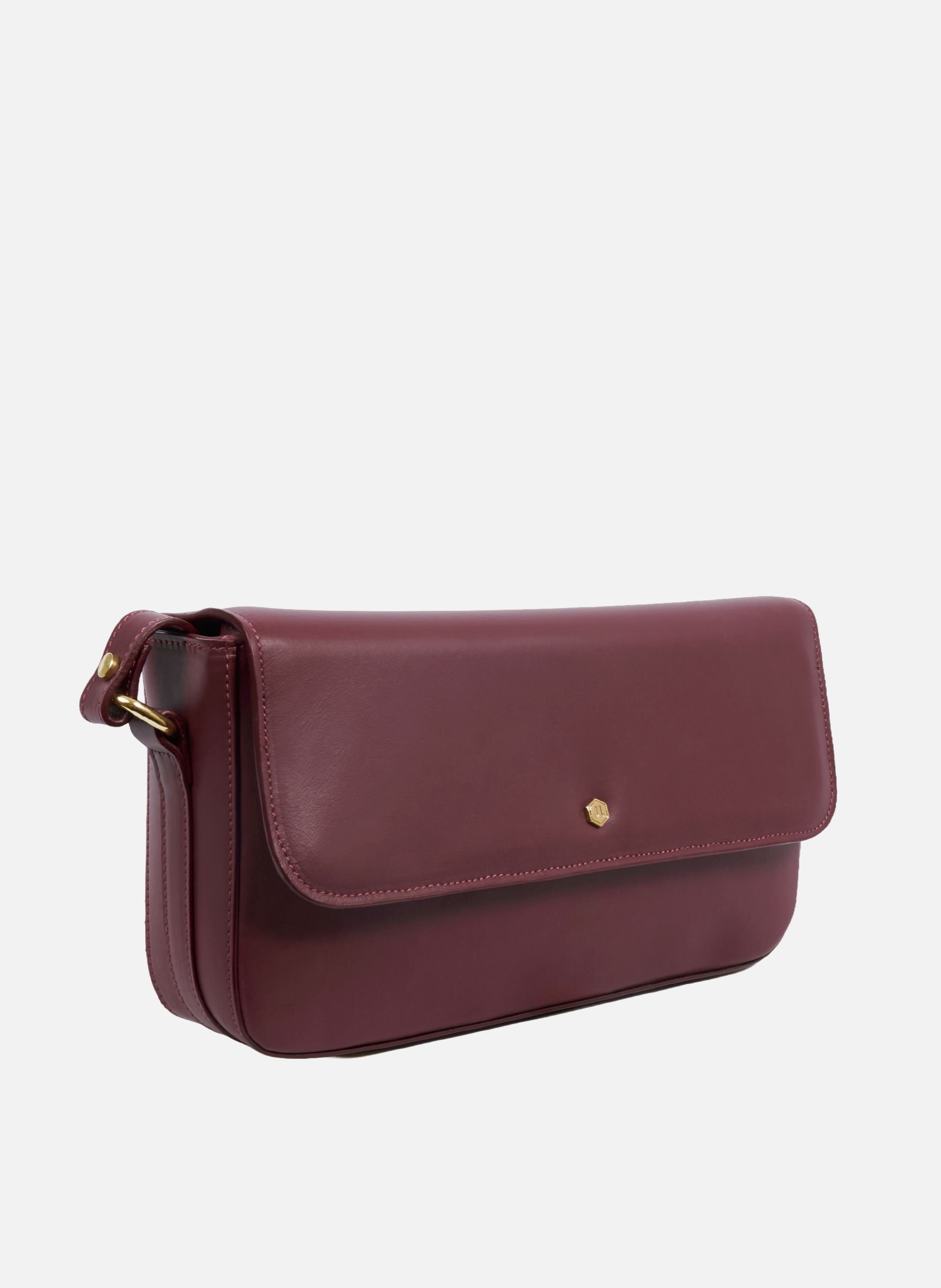 Hortense leather baguette bag JULES & JENN Red