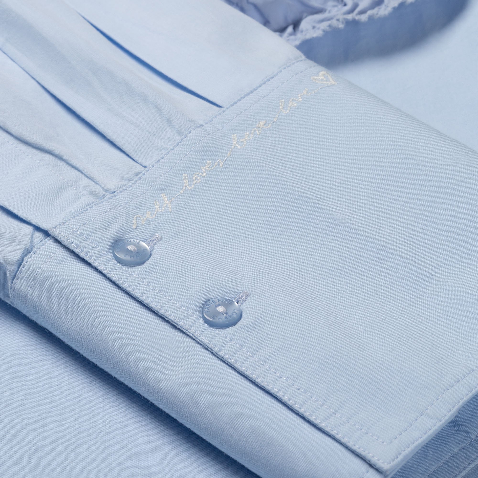 Straight shirt with textures FABIENNE CHAPOT Blue