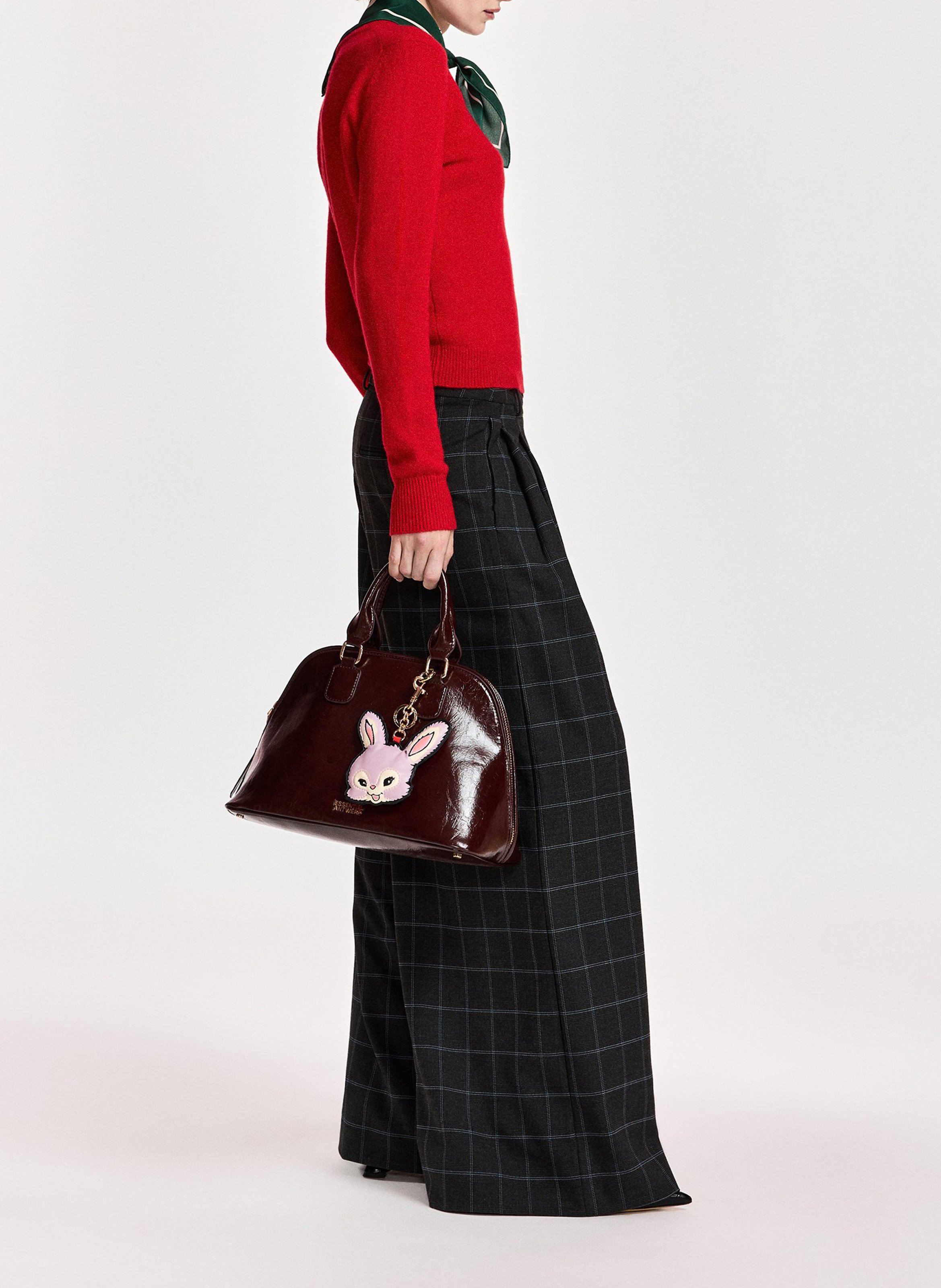 Wide checked pants ESSENTIEL ANTWERP Grey