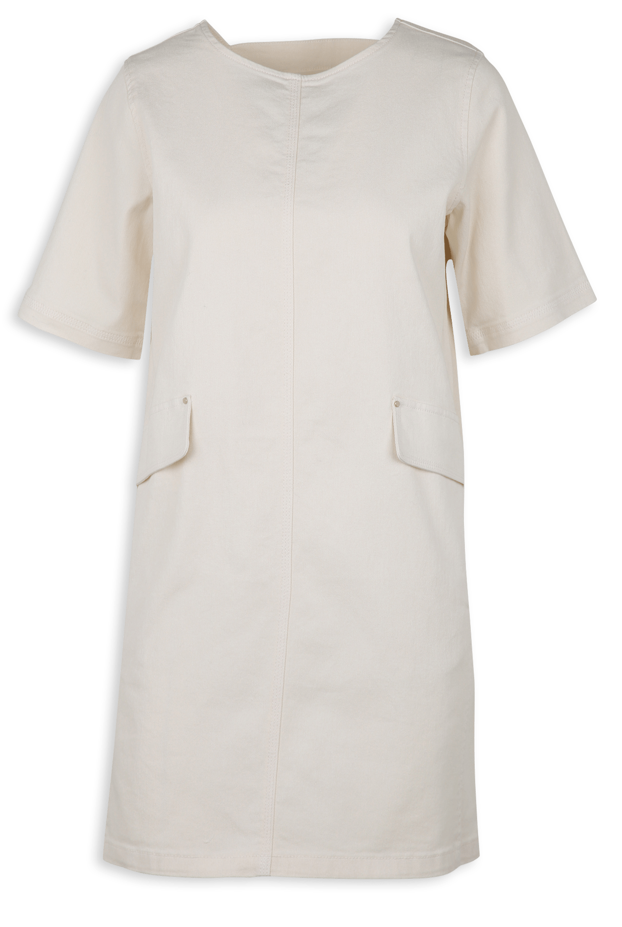 Short round-neck cotton-blend dress MAISON 123 Beige