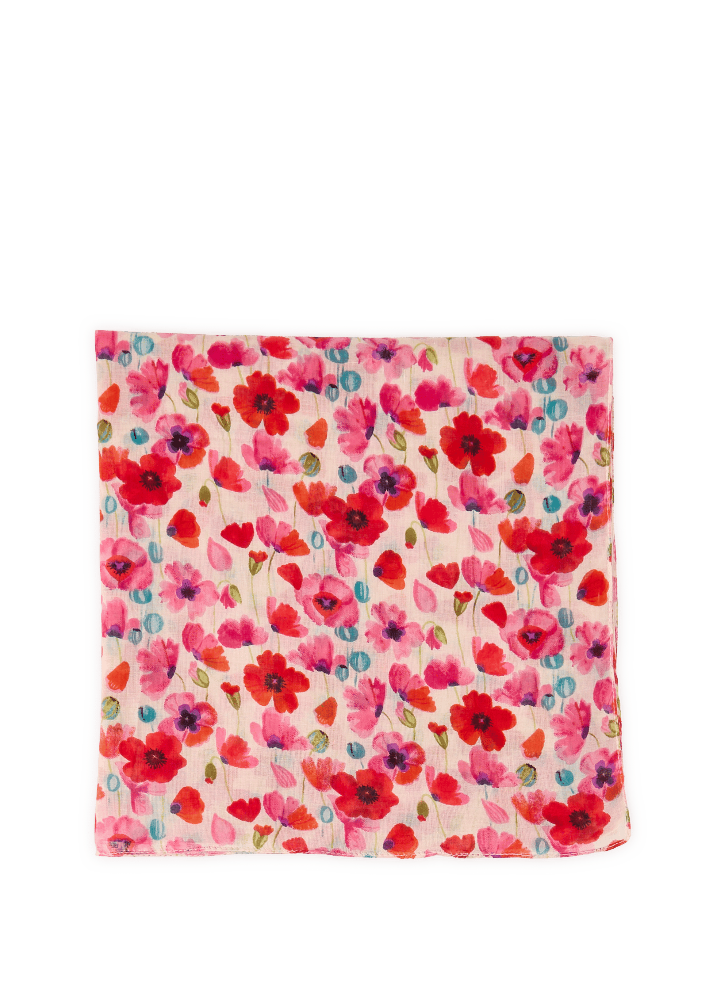 Floral printed cotton stole AU PRINTEMPS PARIS Pink