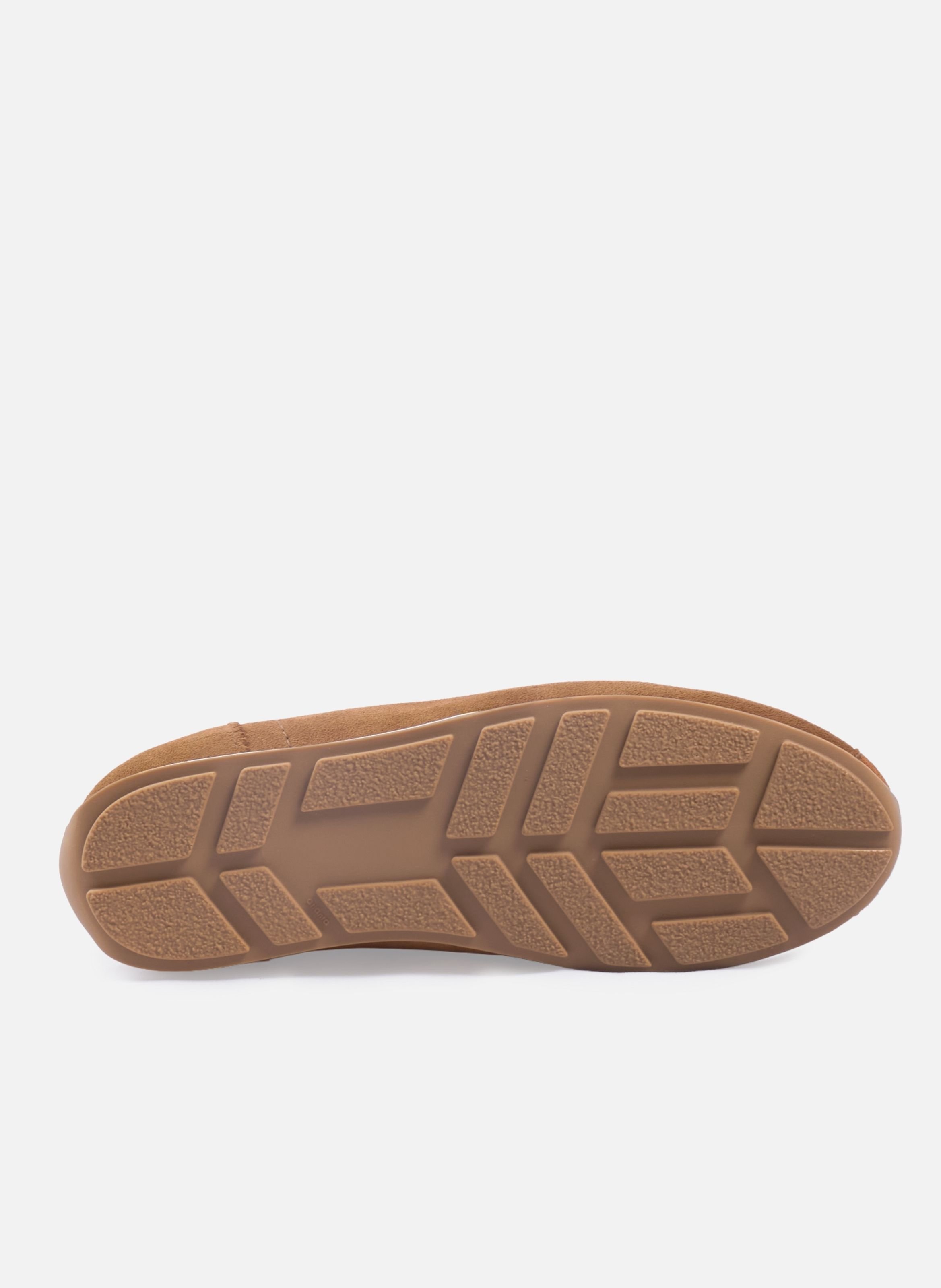 Sofia suede leather flat sneakers JULES & JENN Brown