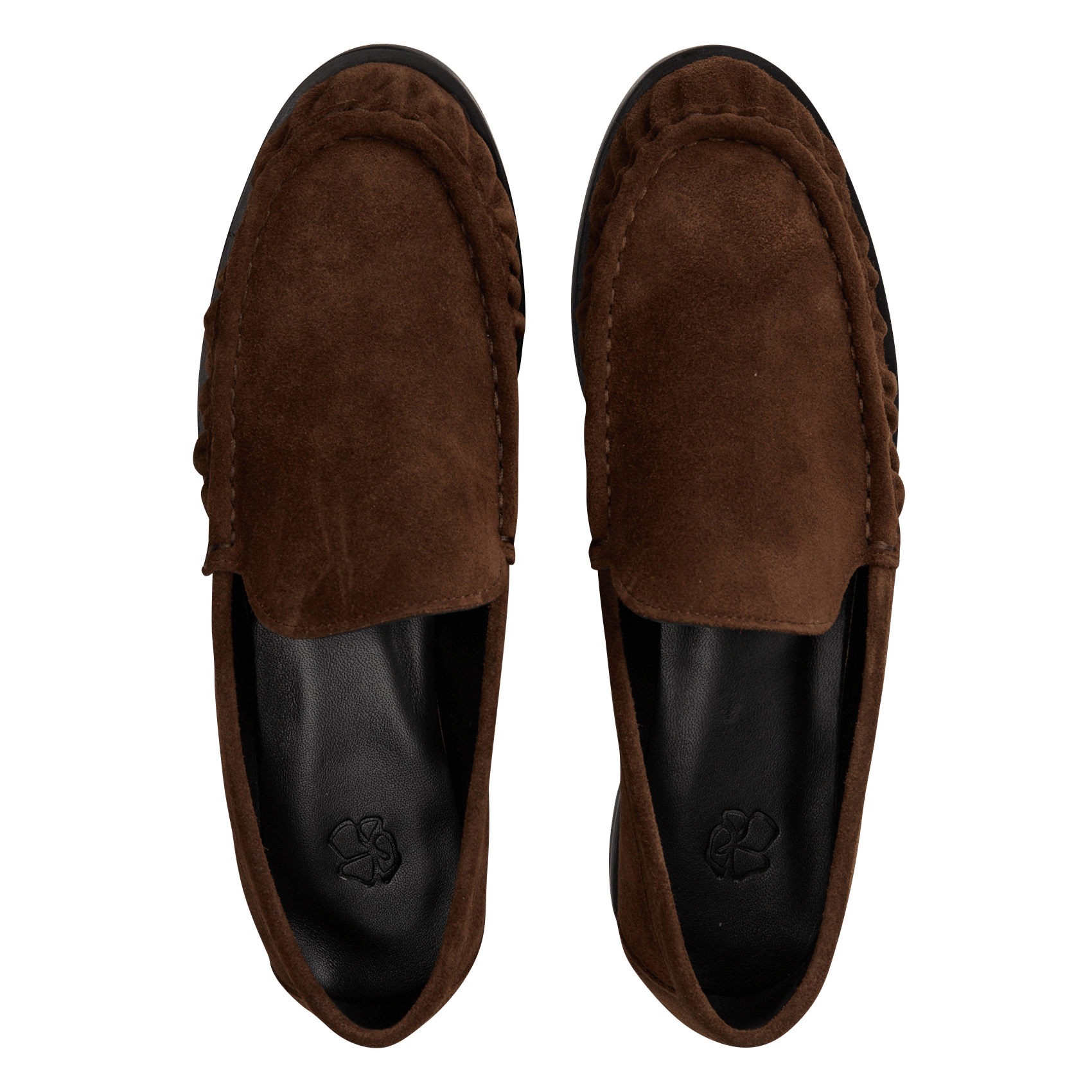 Suede leather moccasins ODARE Grey