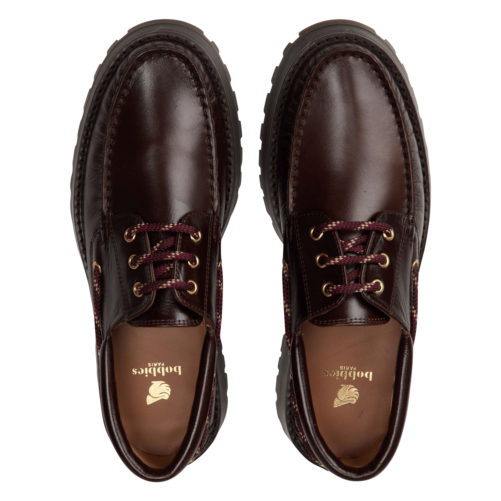 Lace-up leather loafers BOBBIES Brown