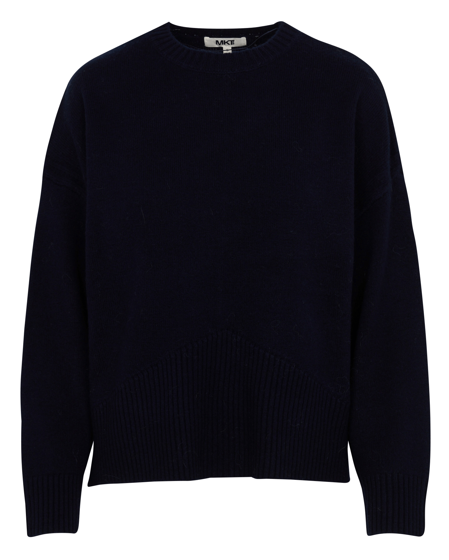 Pull ample col rond en laine MKT