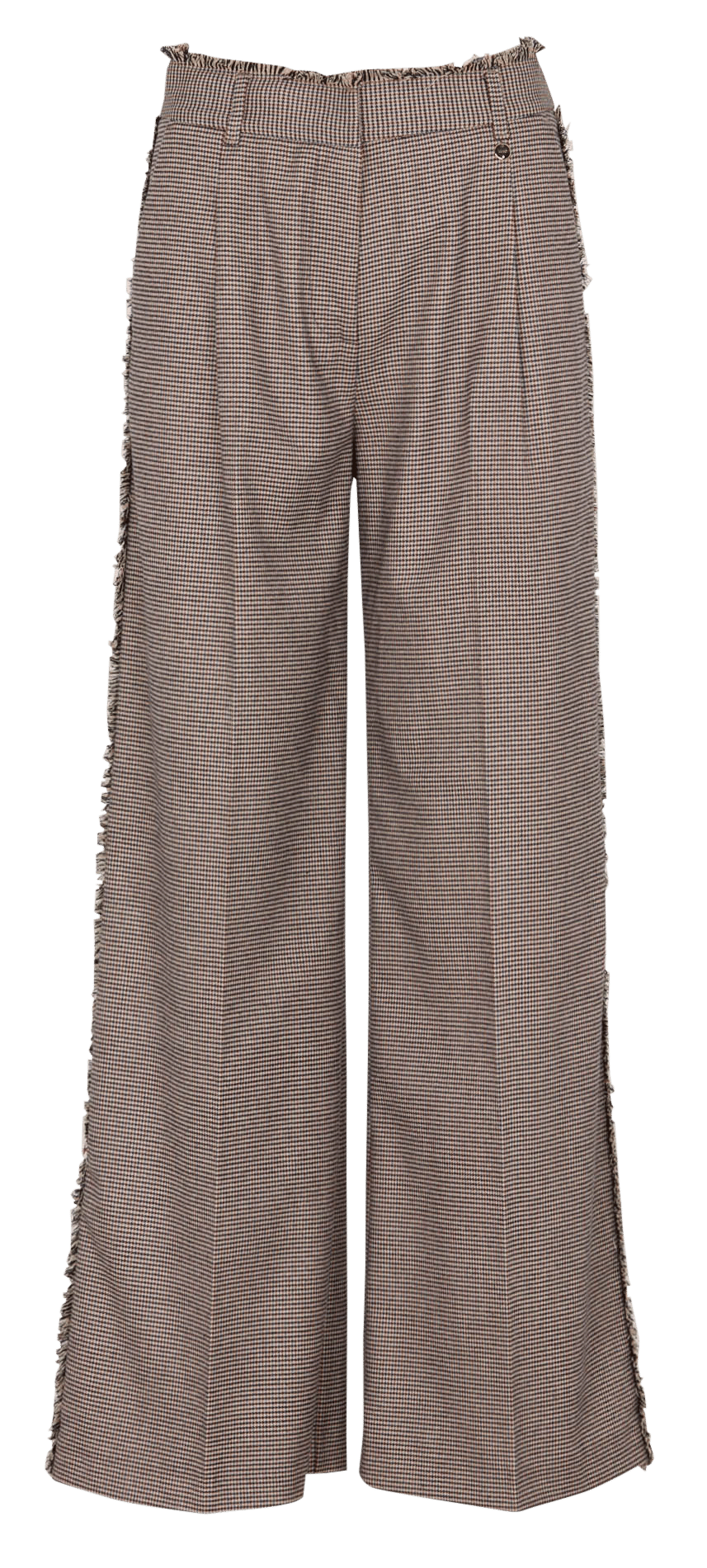 Wide-leg printed pants with high waist LIU JO Brown