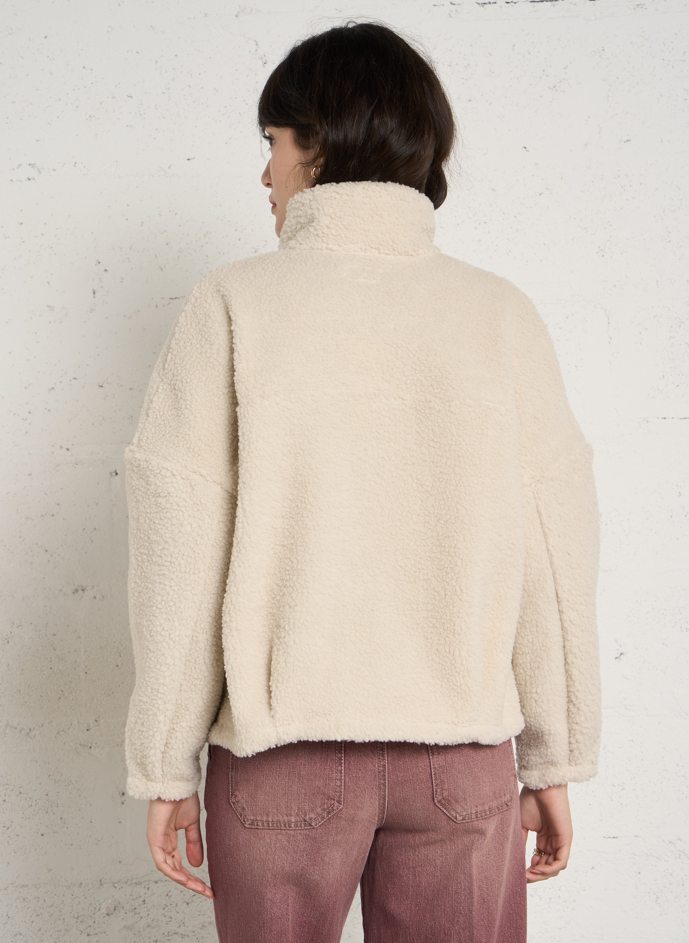 Veste oversize effet fourrure HARTFORD Beige