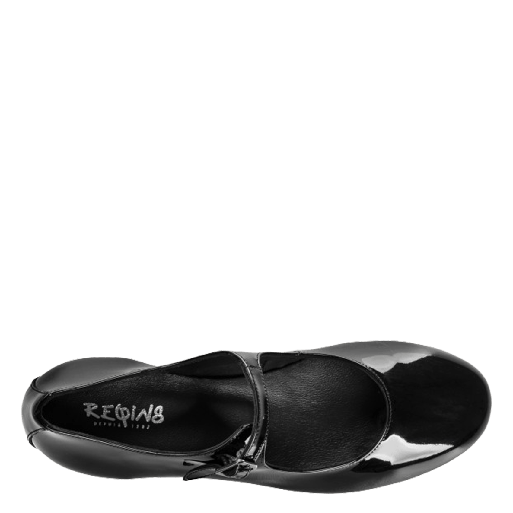Heeled patent leather Mary Janes REQINS Black