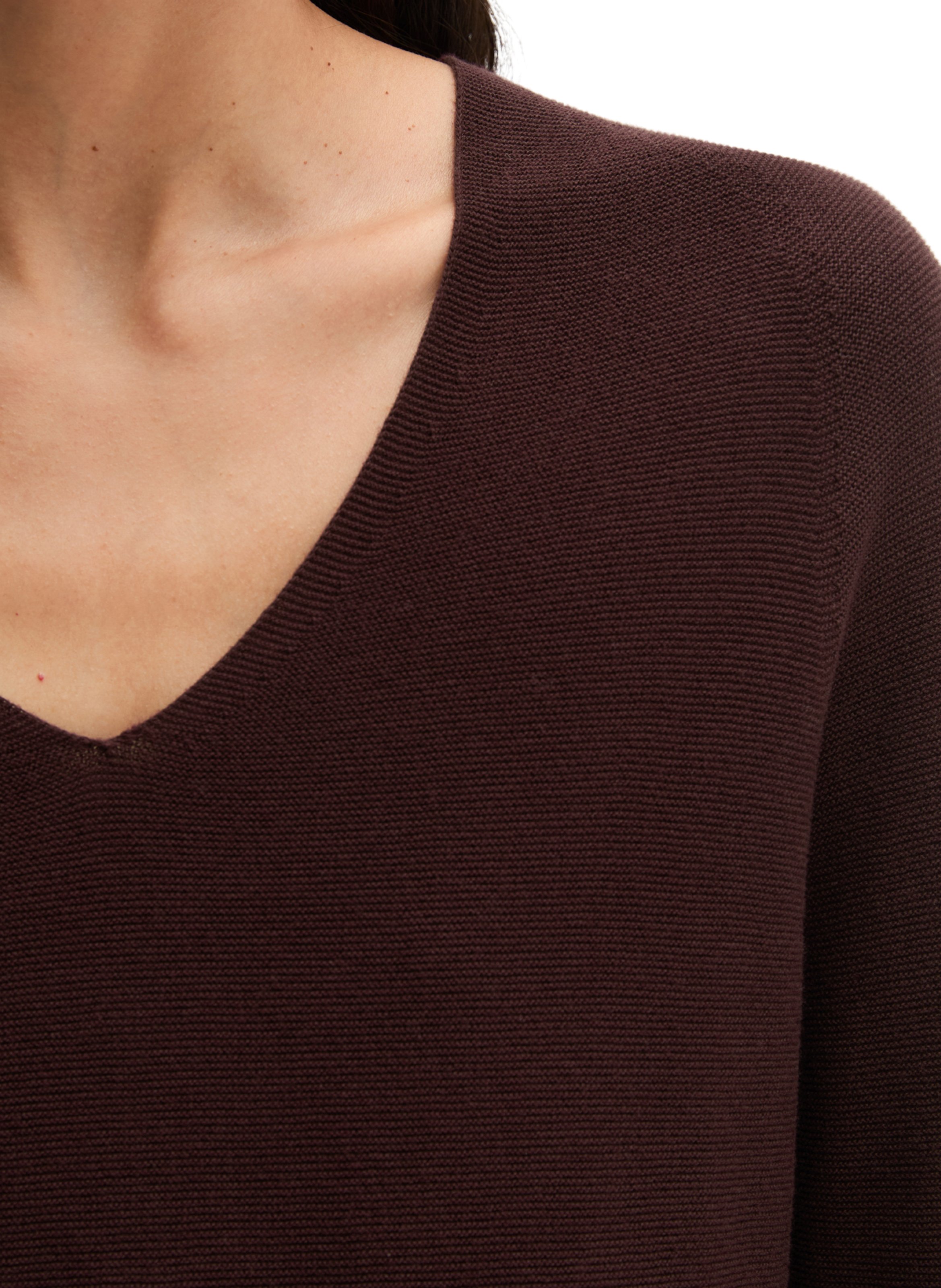 Baumwollpullover mit V-Ausschnitt MARC O'POLO Rot
