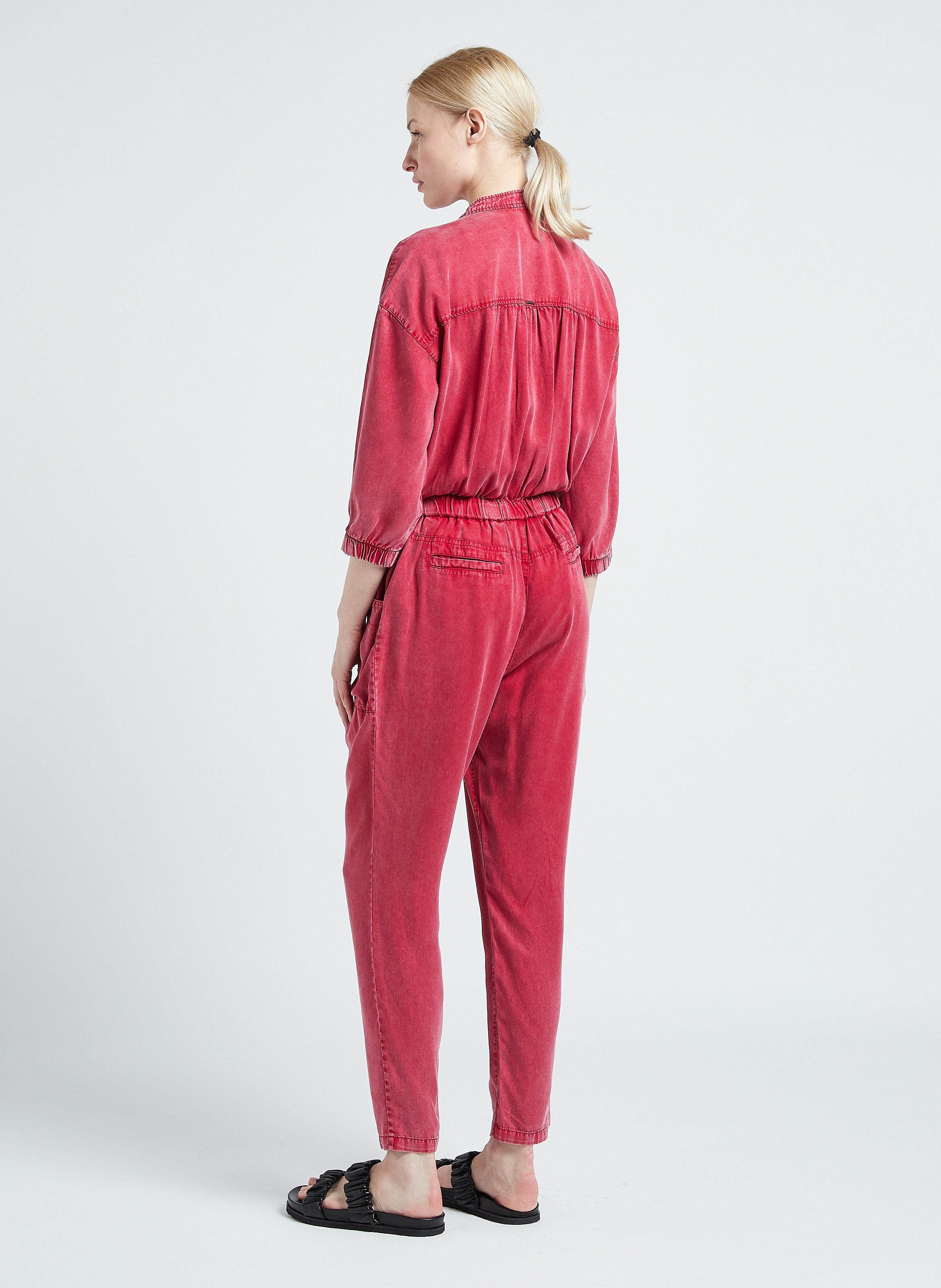 Soepelvallende Jumpsuit Met Rits Rouge Delave Ikks Dames Place des Tendances