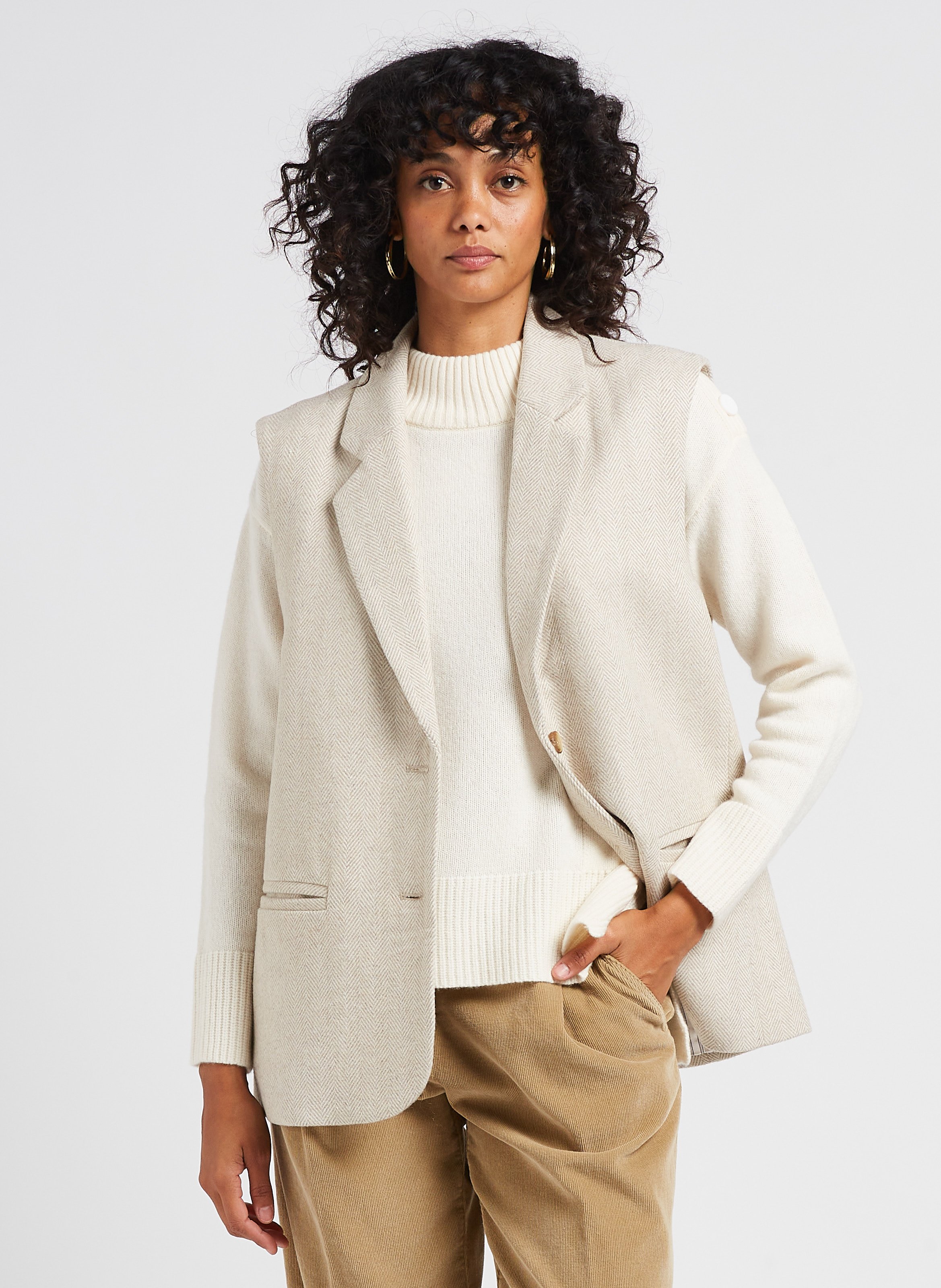 Blouson discount beige femme