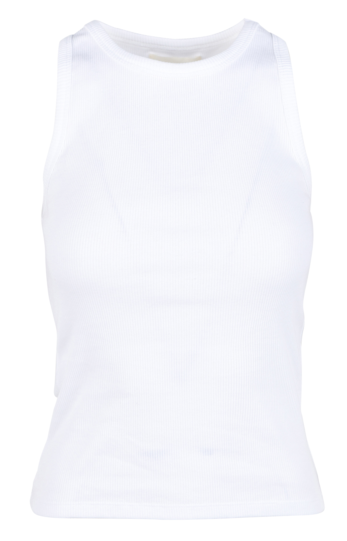 Ribbed cotton tank top SAISON 1865 White