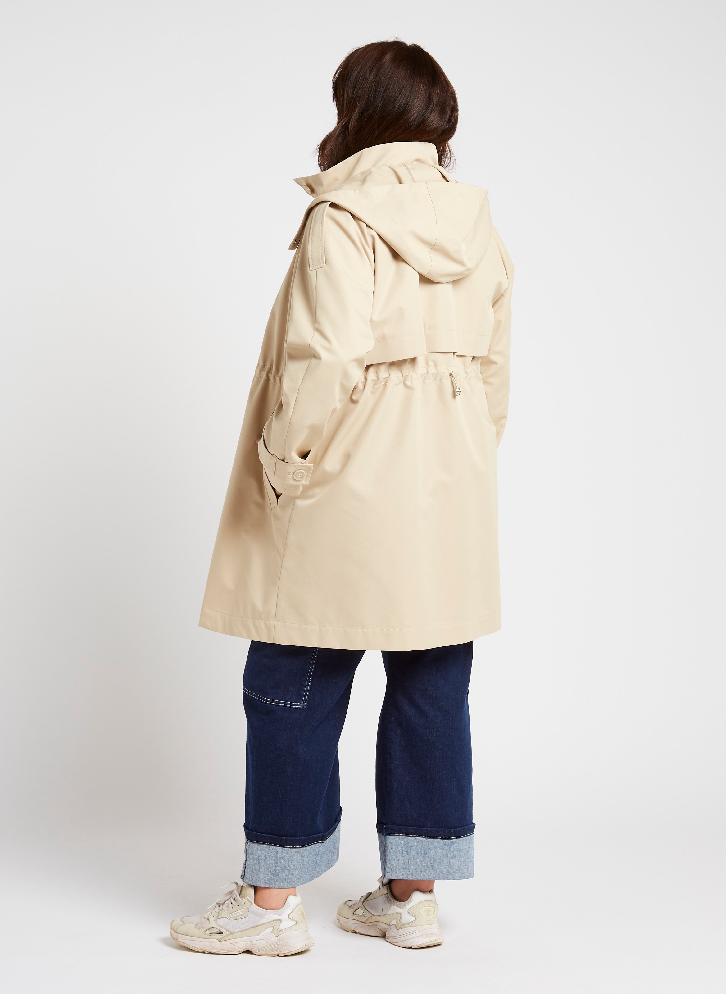 Manteau col montant en coton mélangé PERSONA by Marina Rinaldi Beige