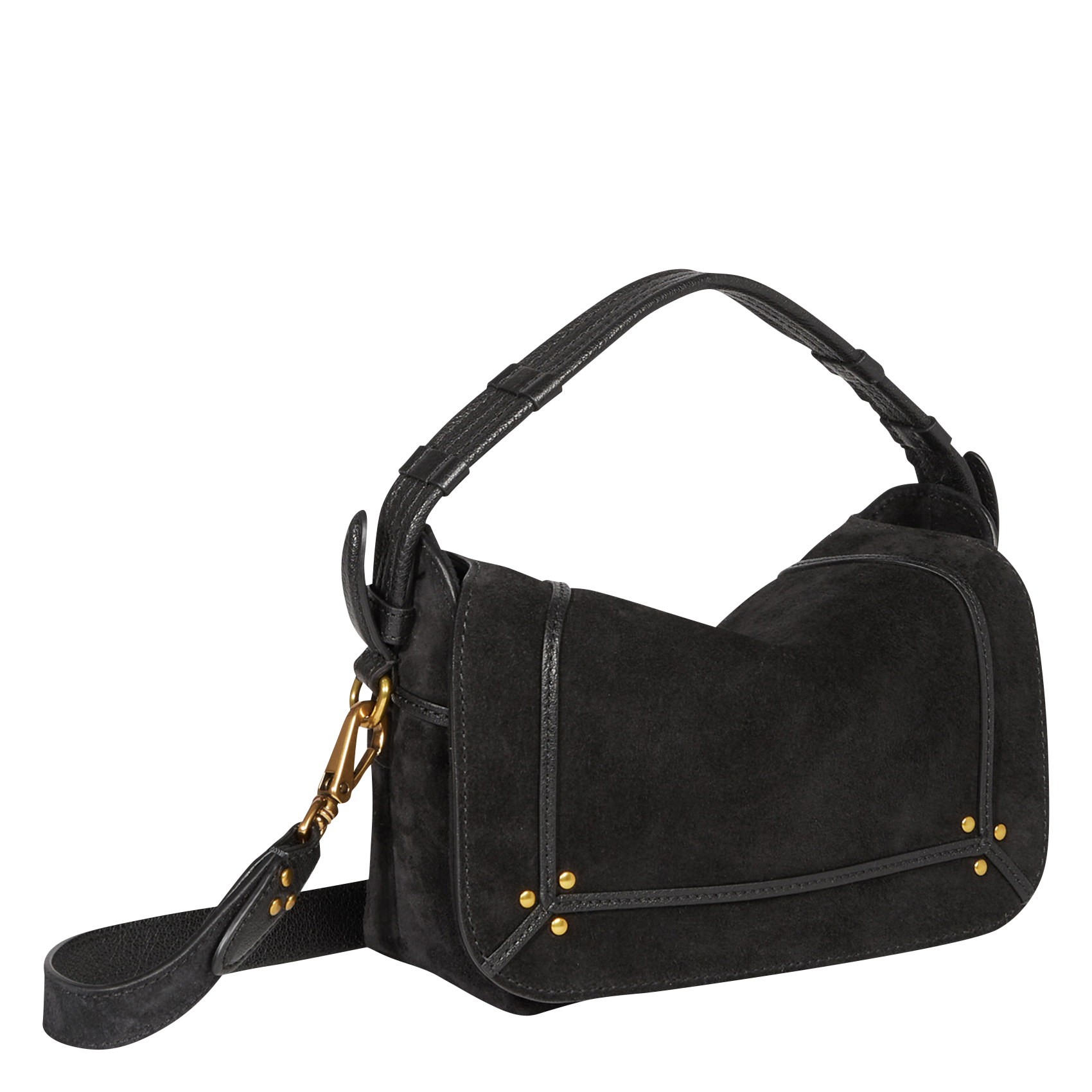 Sac bandoulière en cuir velours JEROME DREYFUSS Noir