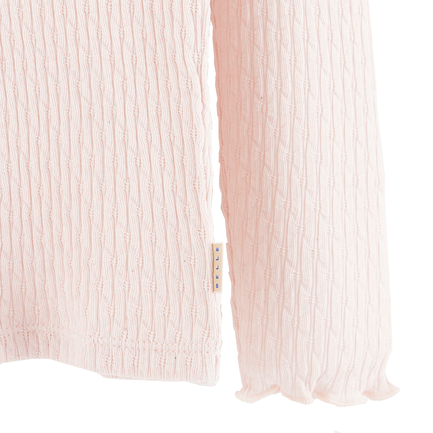 High-neck straight-cut cotton sweater BELLEROSE Pink