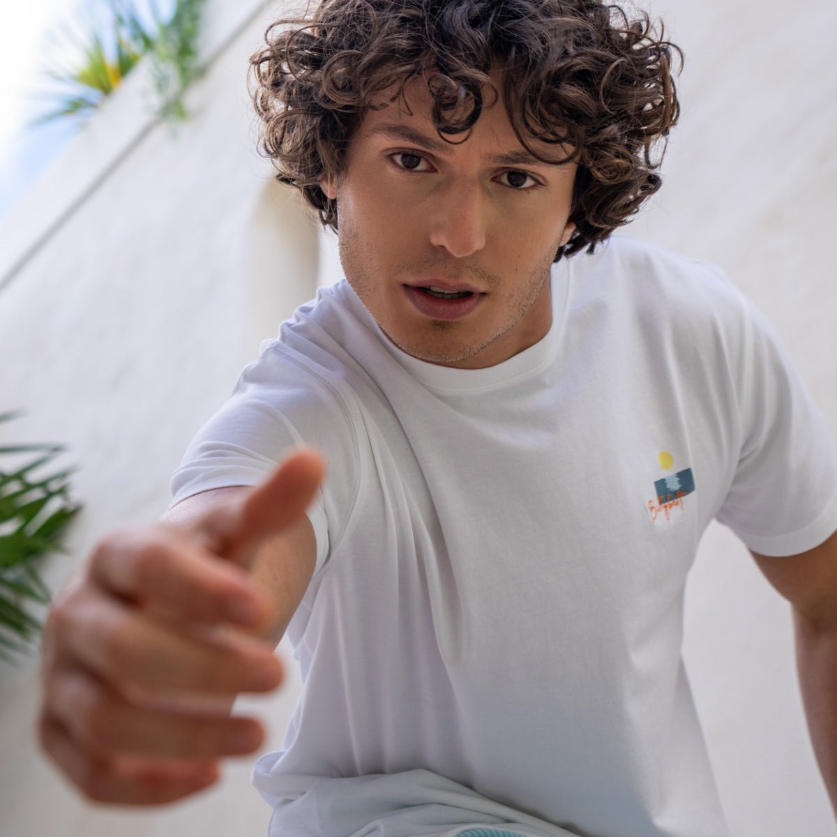 Vintage printed organic cotton T-shirt BILLYBELT White