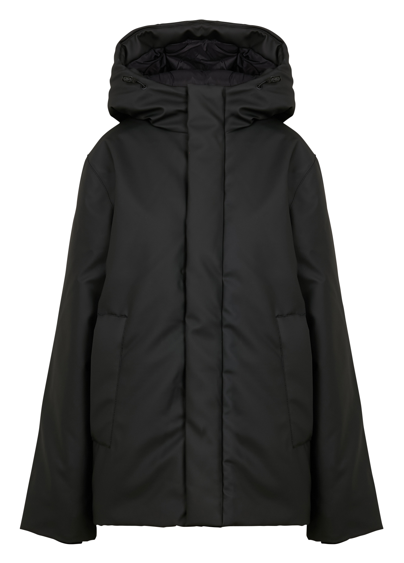 Parka courte à capuche RAINS Noir