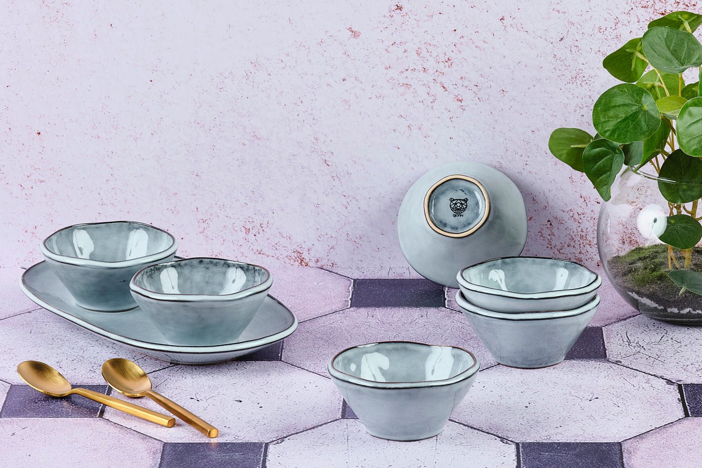 Cloud bowl ø10cm - 6 pieces - storm gray BJORN Grey