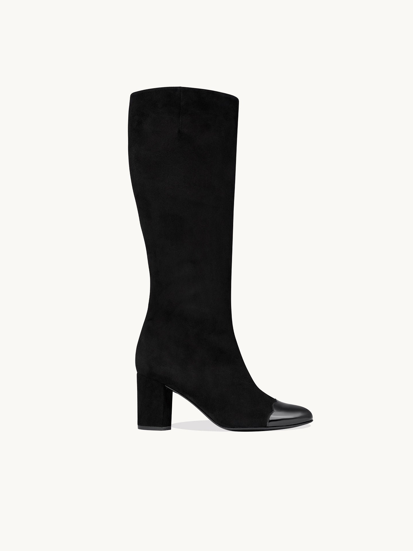 Heeled suede boots EMZI PARIS Black