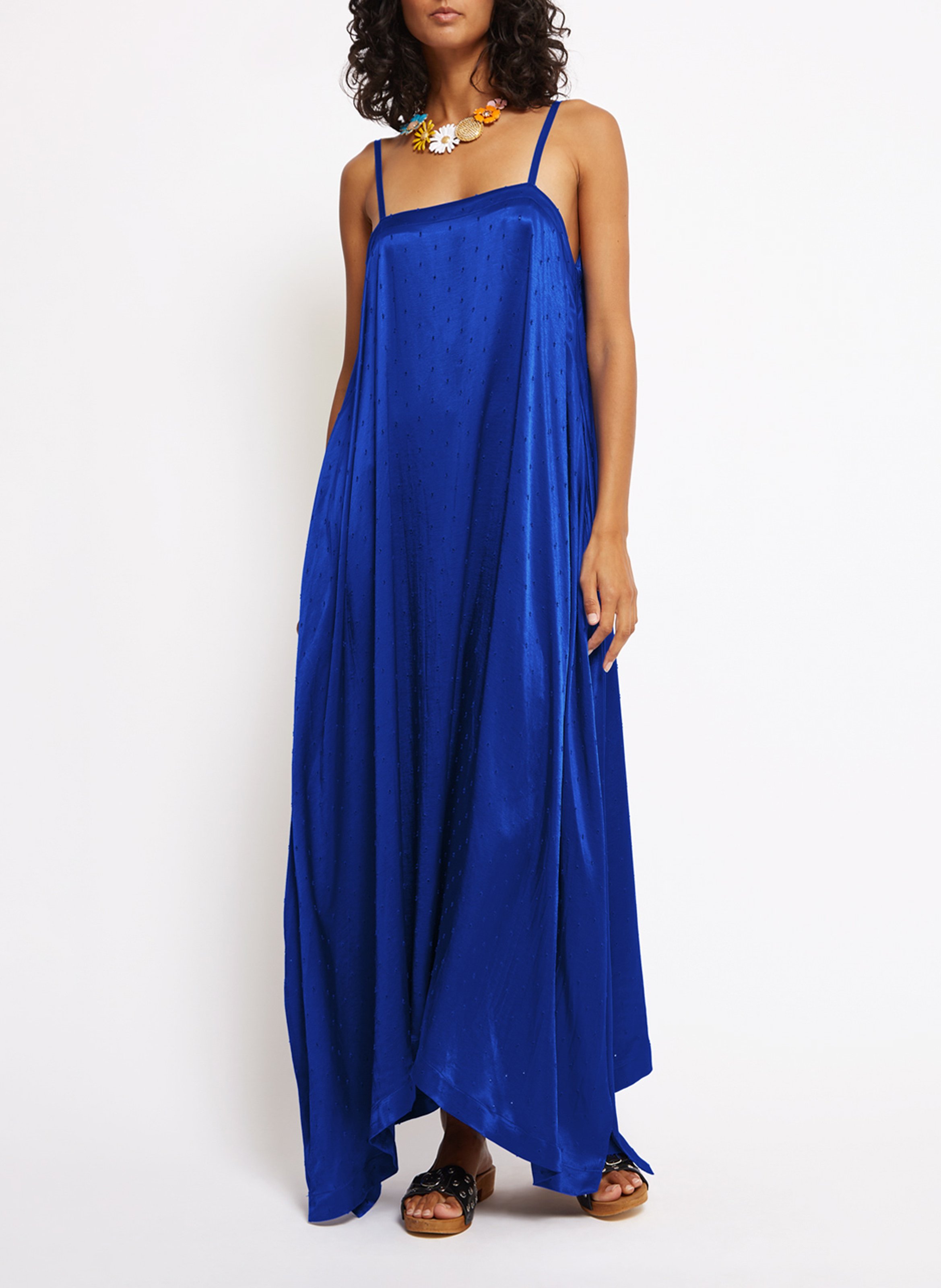 Robe longue encolur carré  ROSEANNA Bleu