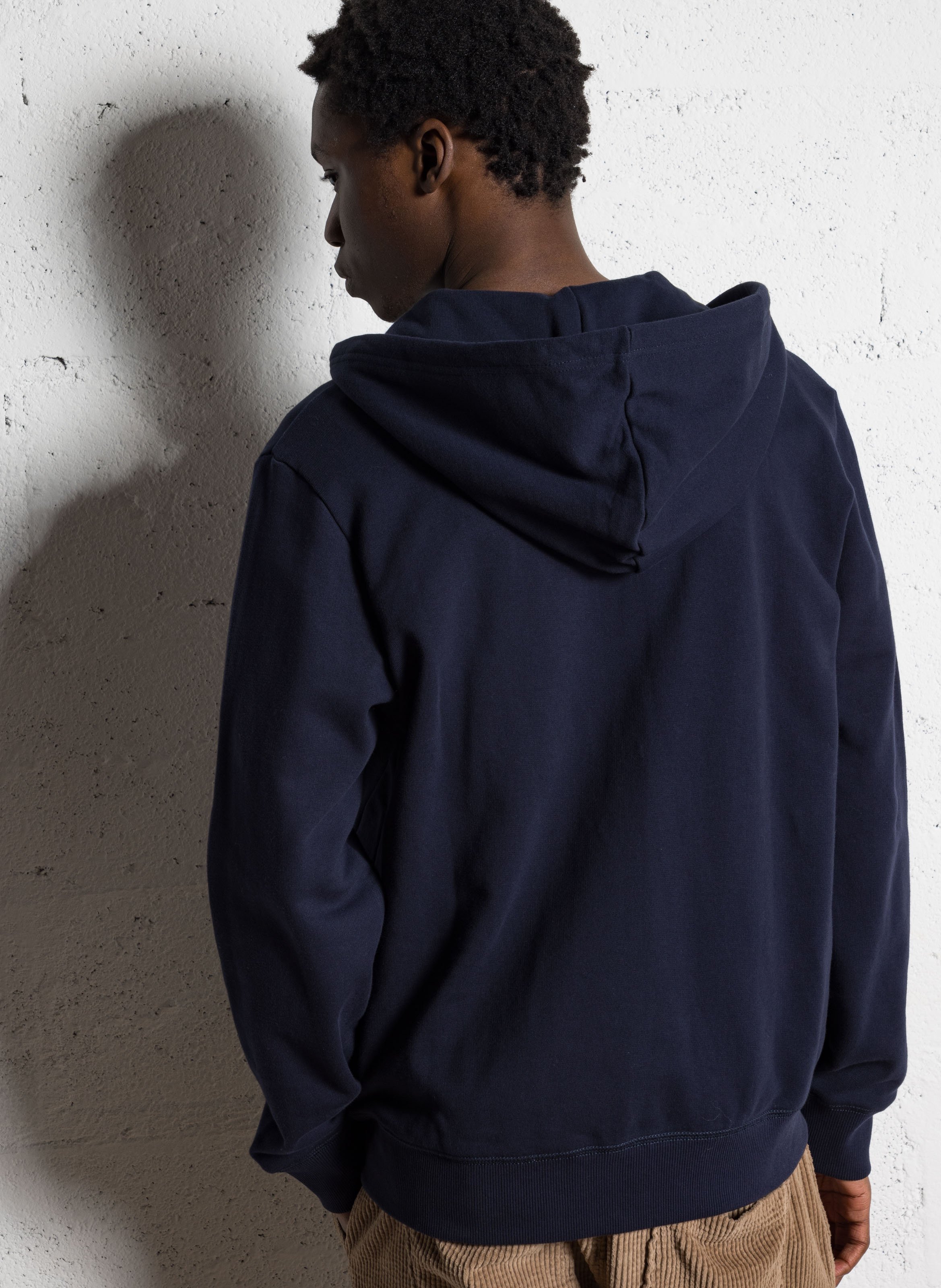 Sweat zippé à capuche en coton NAPAPIJRI Bleu