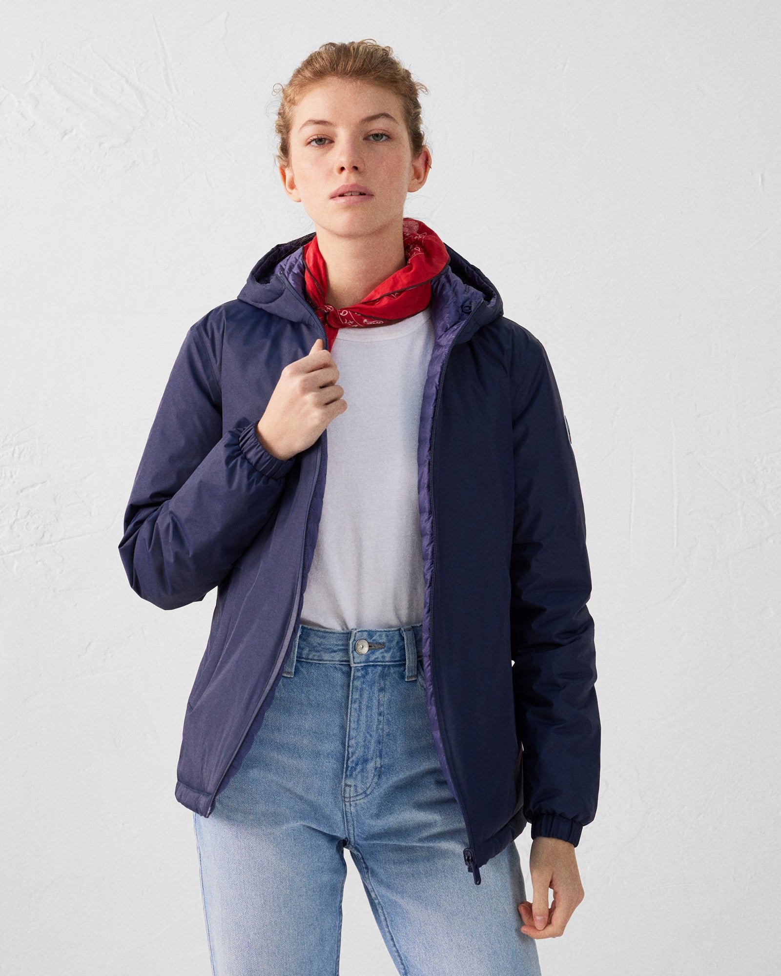 Reversible ultralight hooded down jacket Bangkok 2.0 JOTT Blue