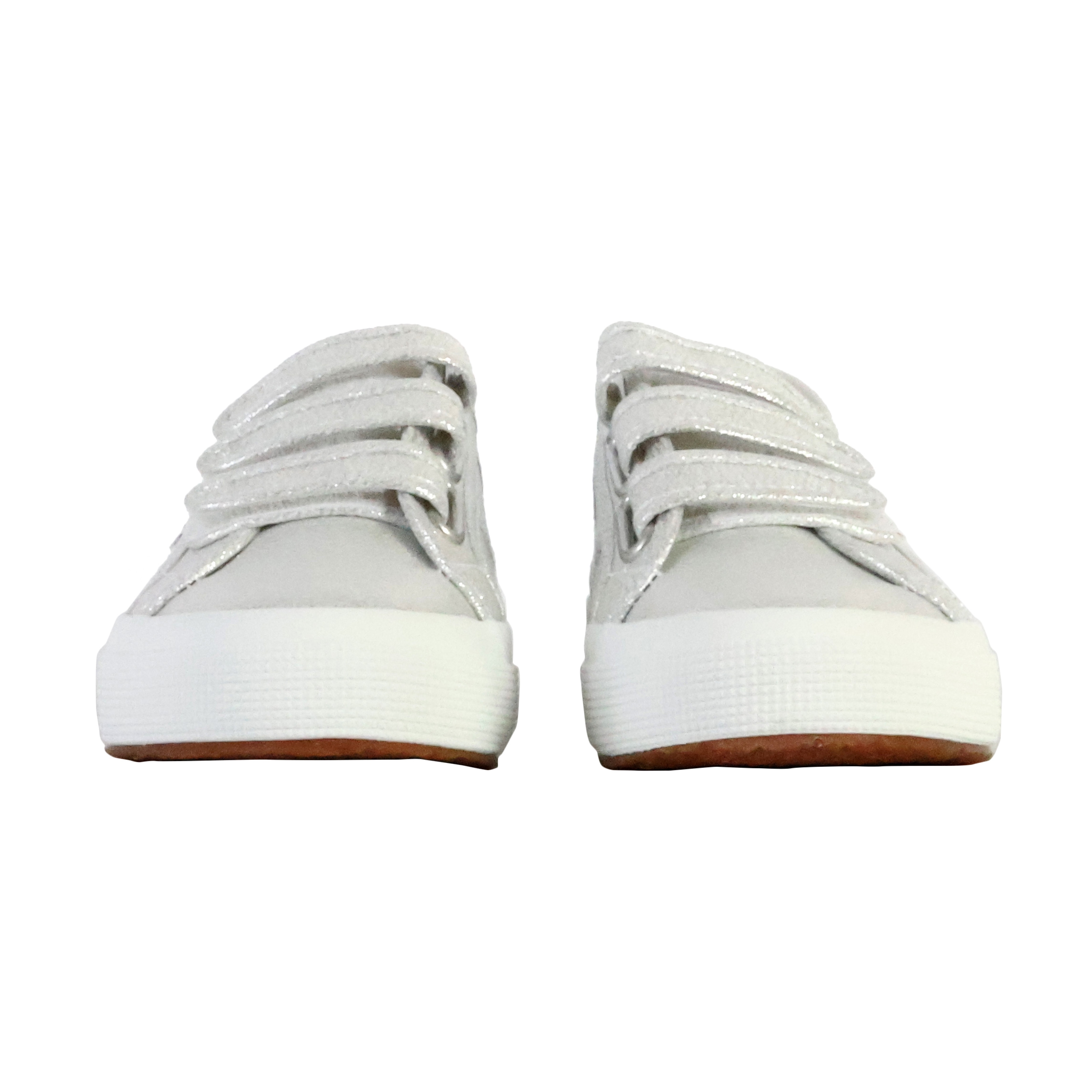 Superga Straps Lame Low-Top Sneakers with Velcro Closure SUPERGA Grey