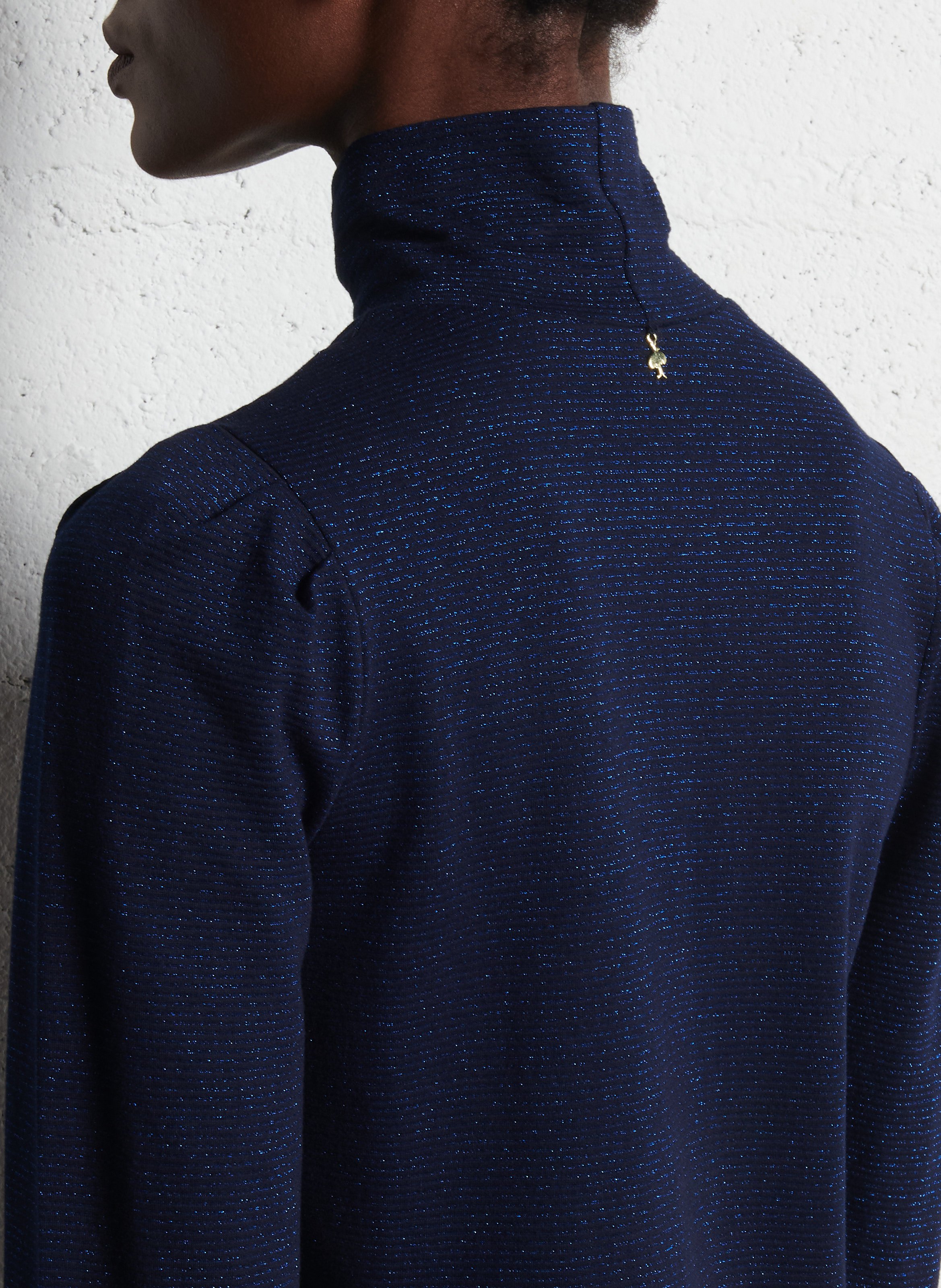 Tee-shirt col montant rayé ONE STEP Bleu