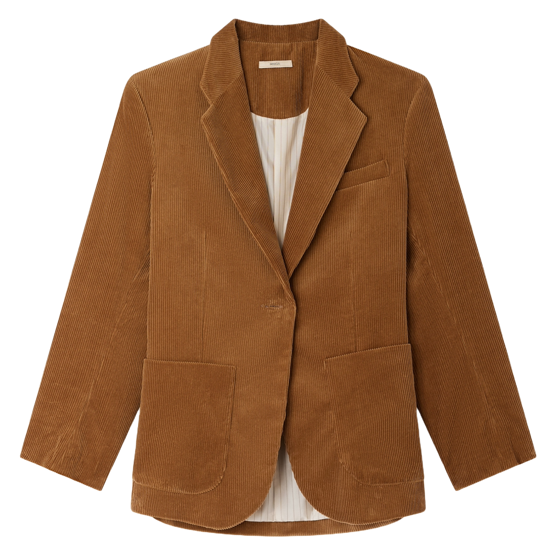 Veste tailleur en velours côtelé SESSUN Marron