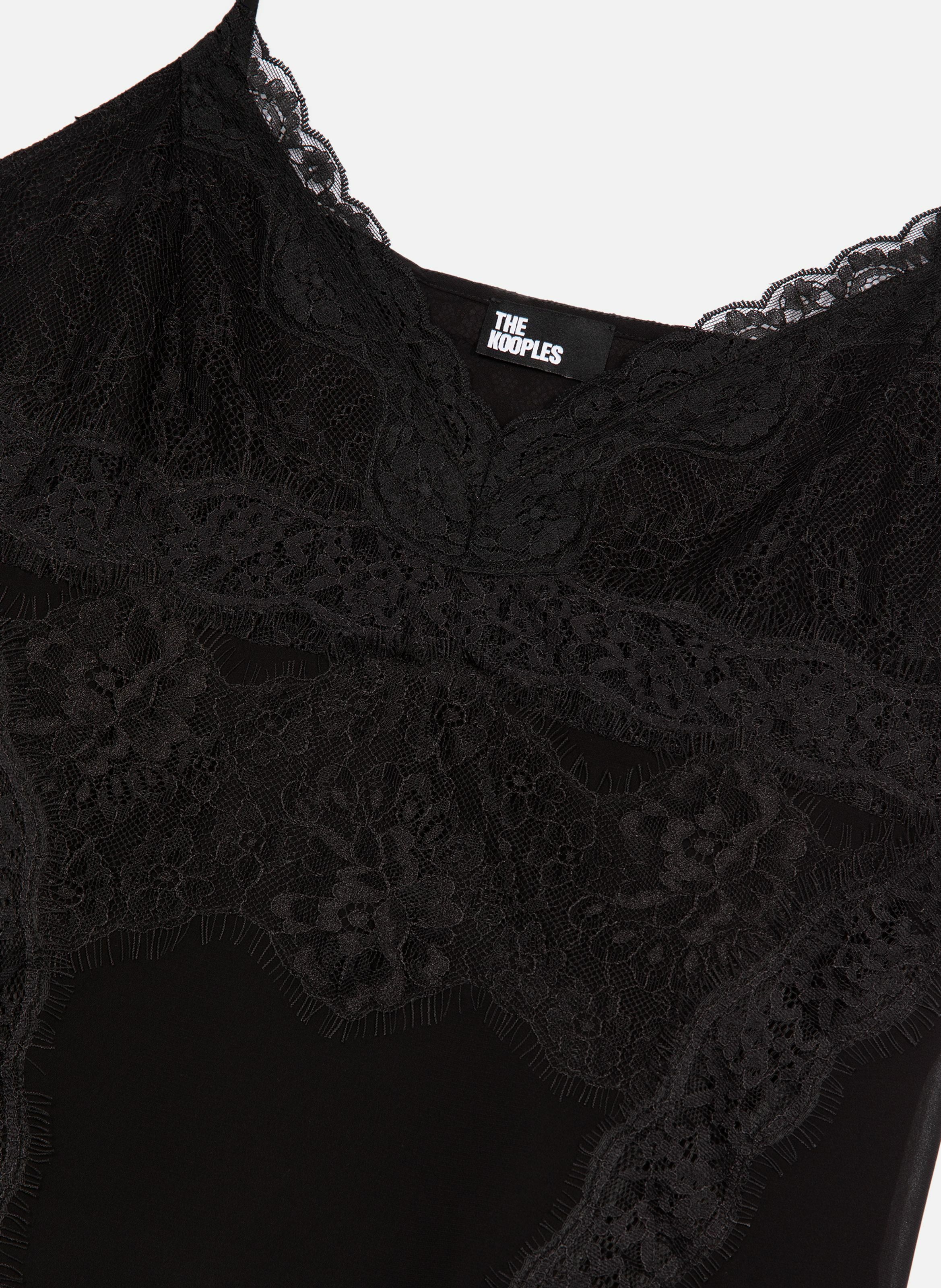 Camisole with lace THE KOOPLES Black