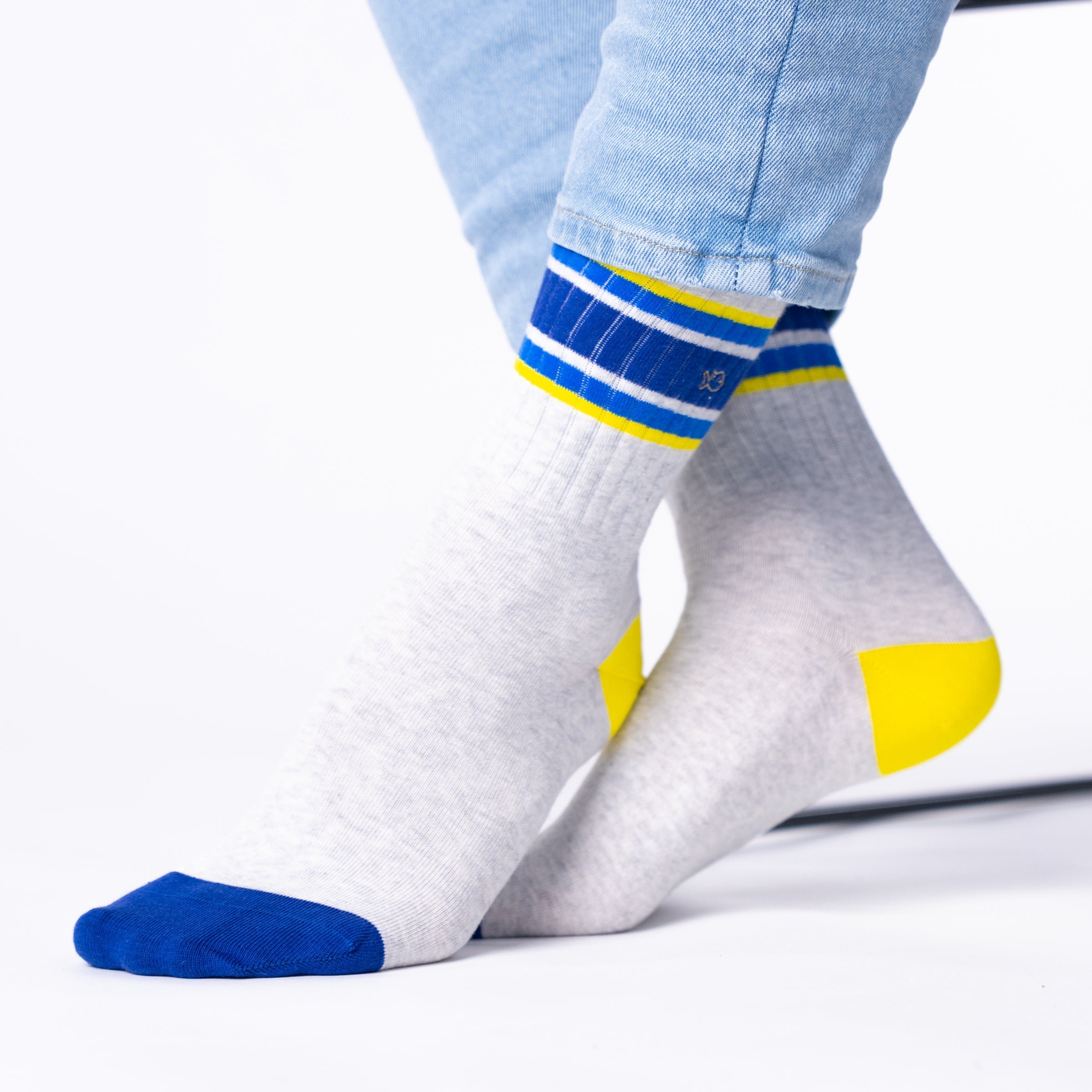 Combed Cotton Retro Socks BILLYBELT Grey