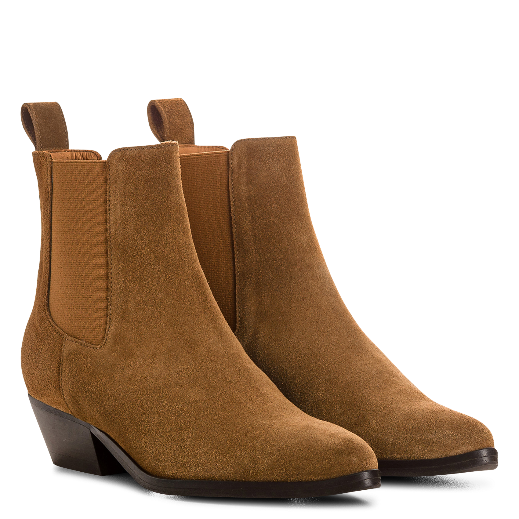 Chelsealaarzen van suèdeleer REQINS Bruin