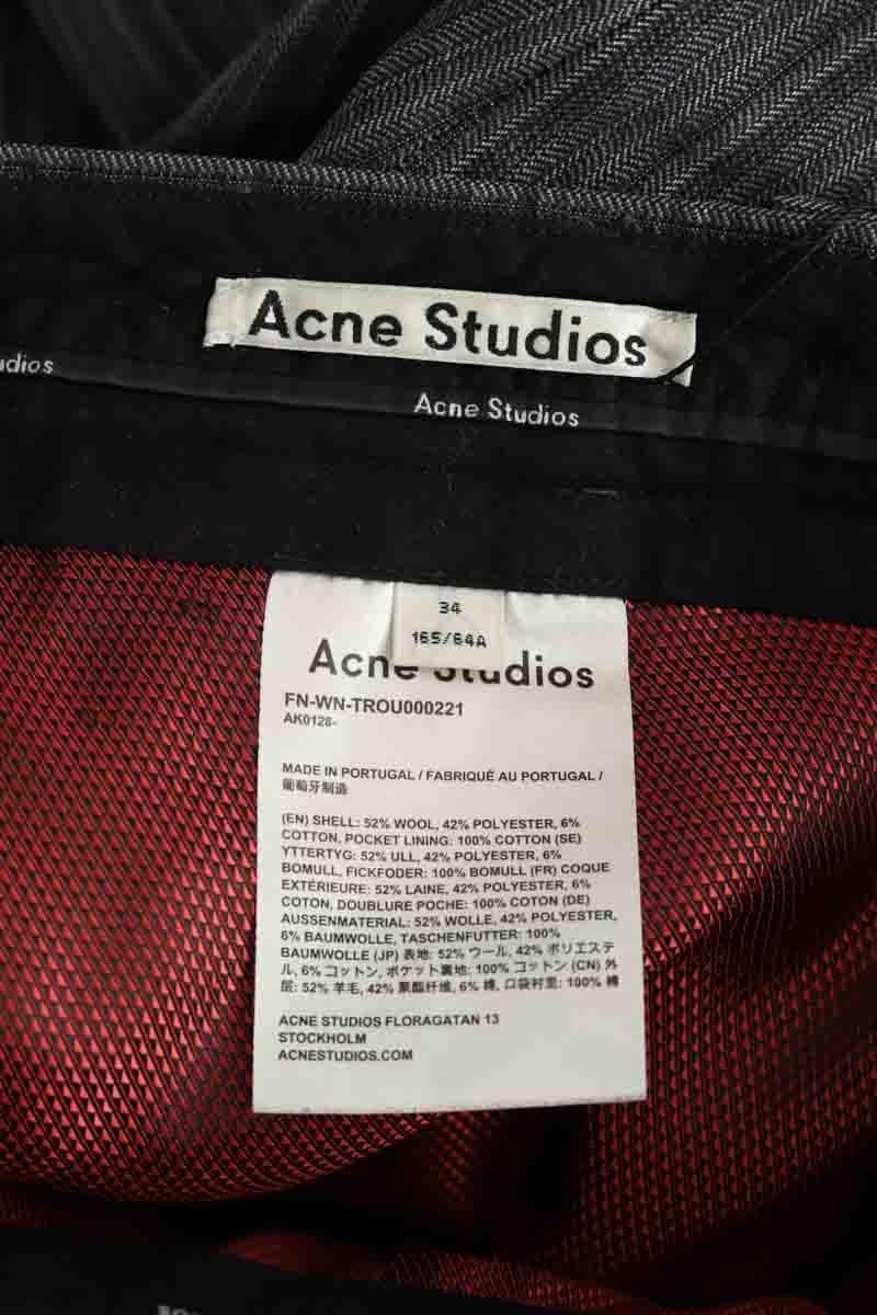 Bandol straight woollen trousers ACNE STUDIOS - Seconde Main Grey