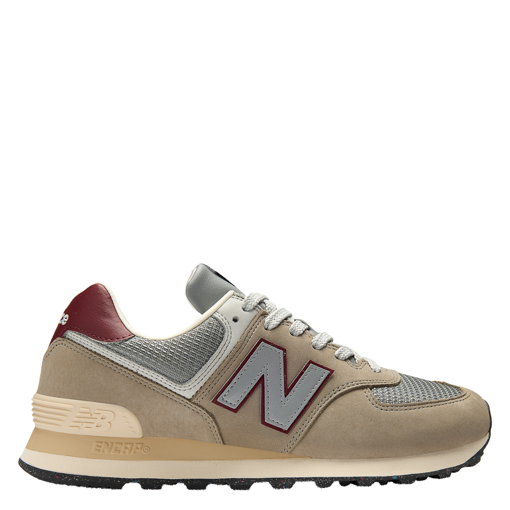 Low-top leather mix sneakers NEW BALANCE Beige