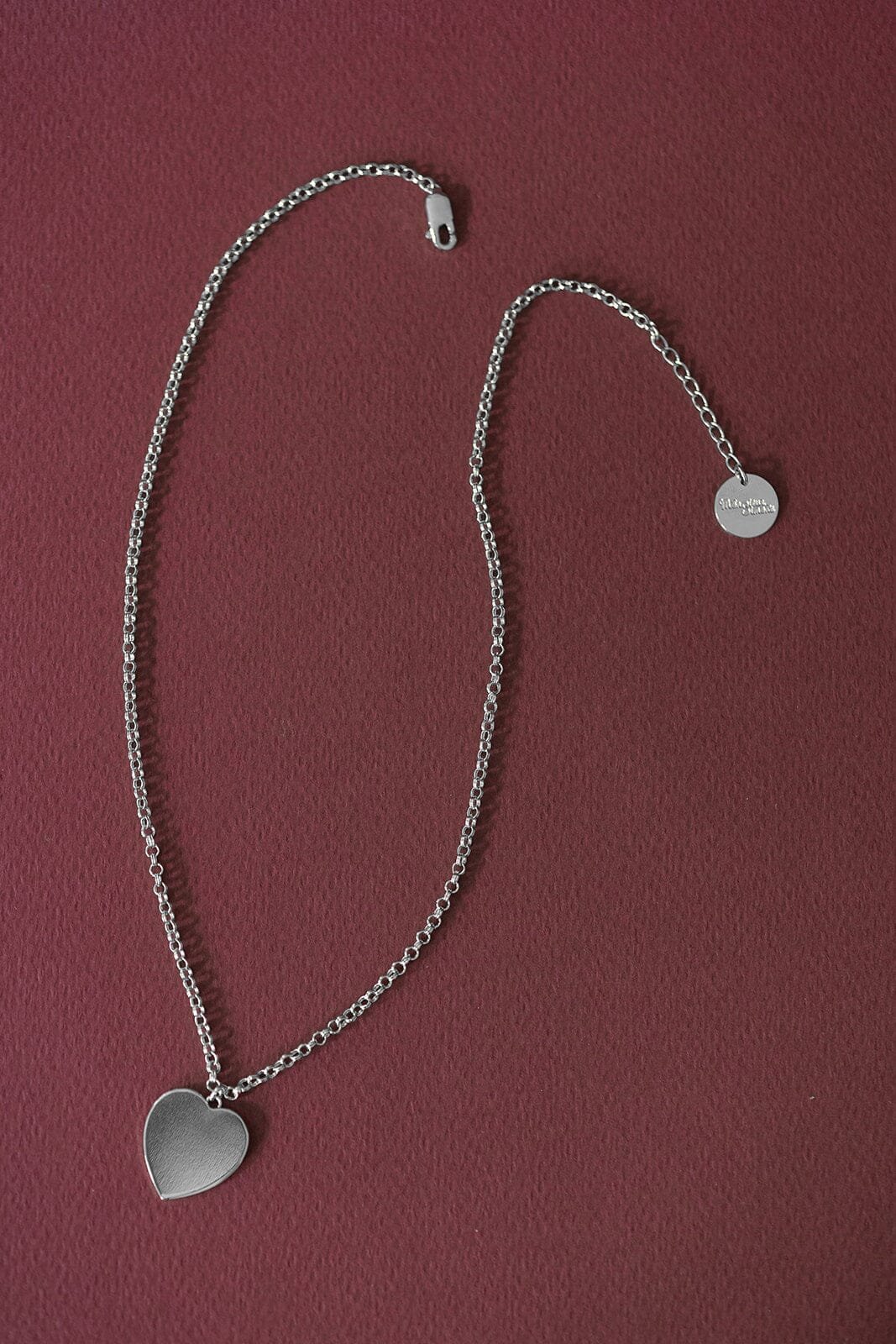 Silver plated heart necklace MONSIEUR SIMONE Silver
