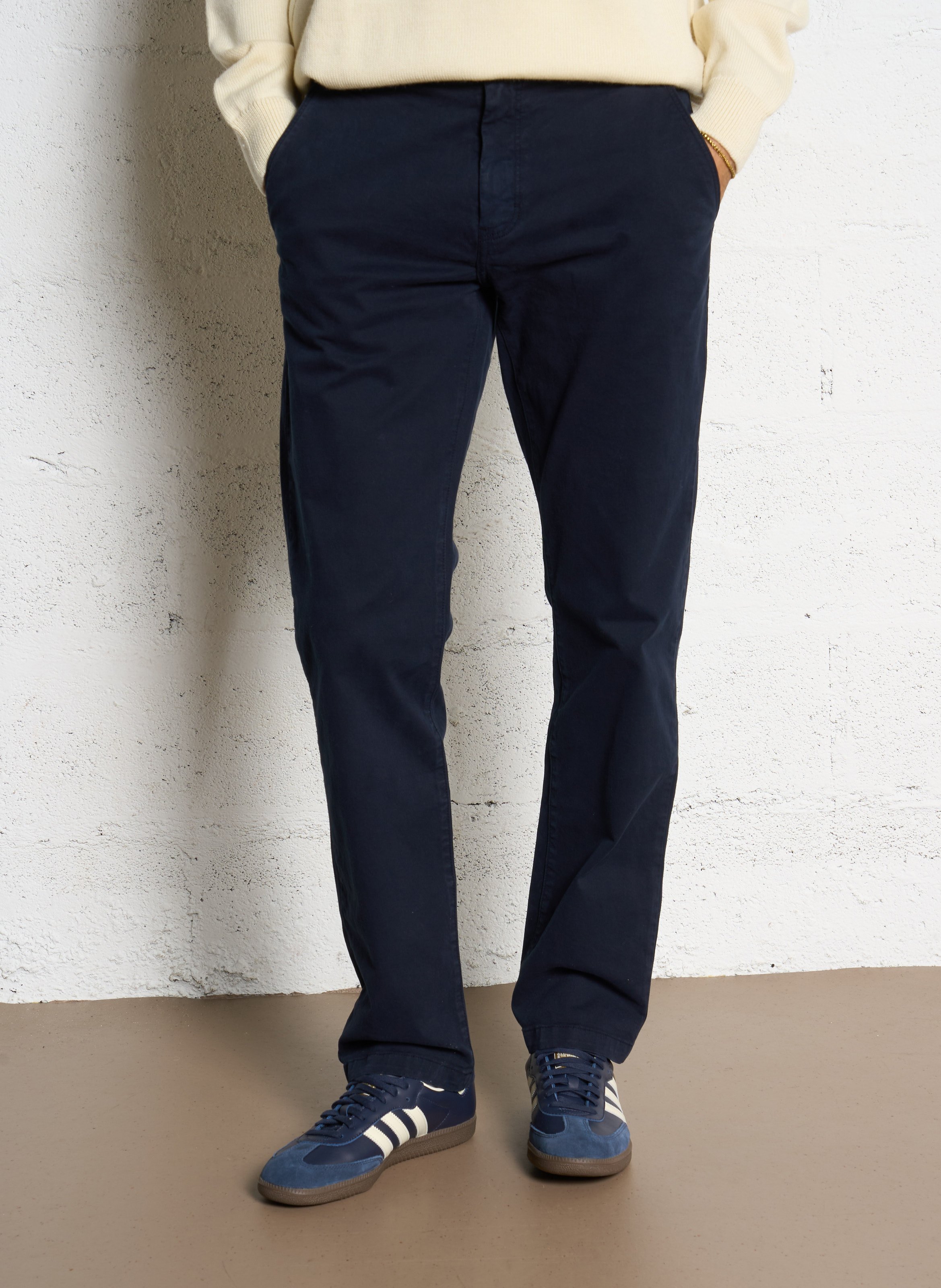 Einfarbige Chinohose aus Baumwollmischung ARMOR LUX Blau