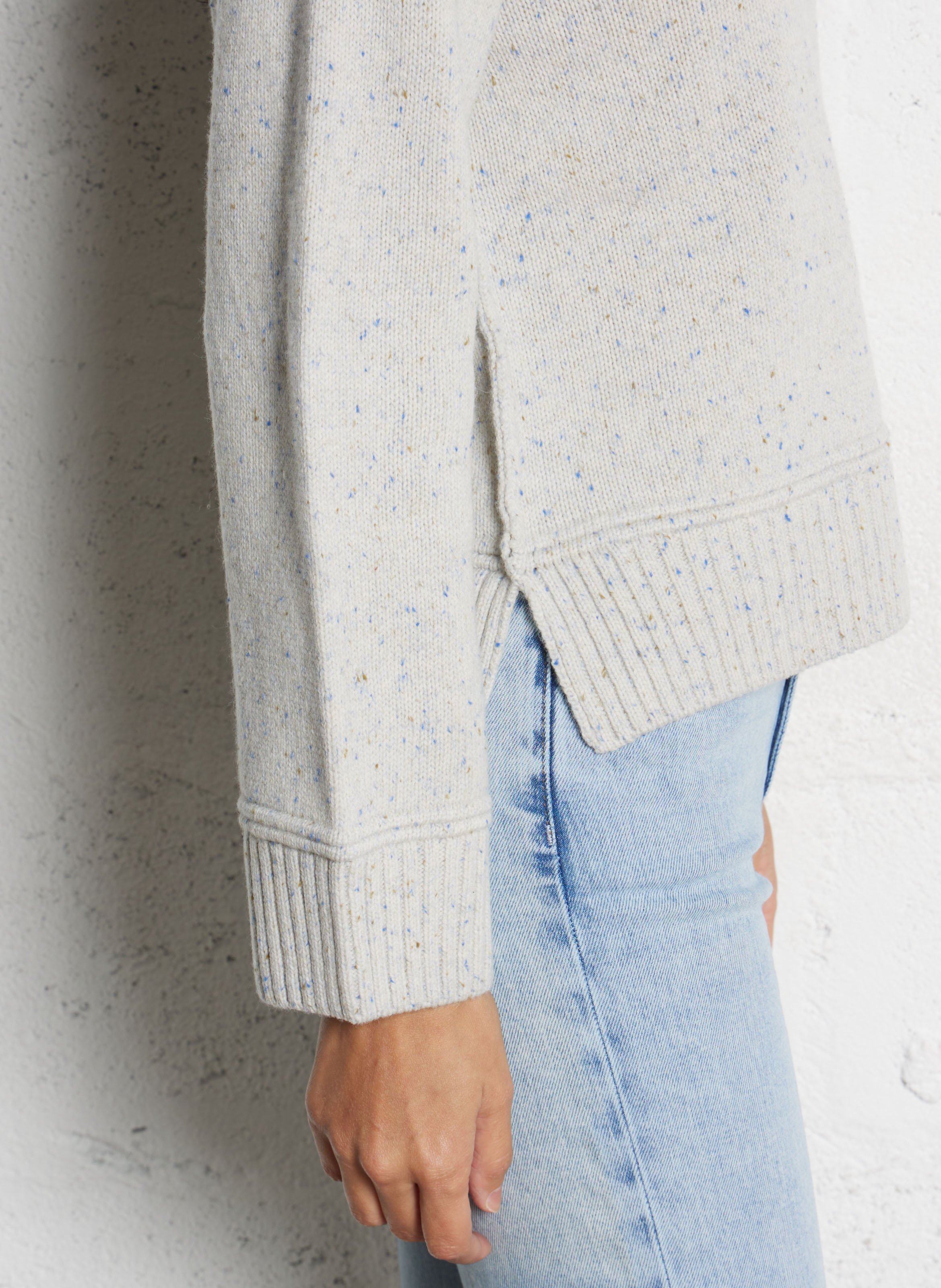 Pull col rond en laine MAISON 123 Gris