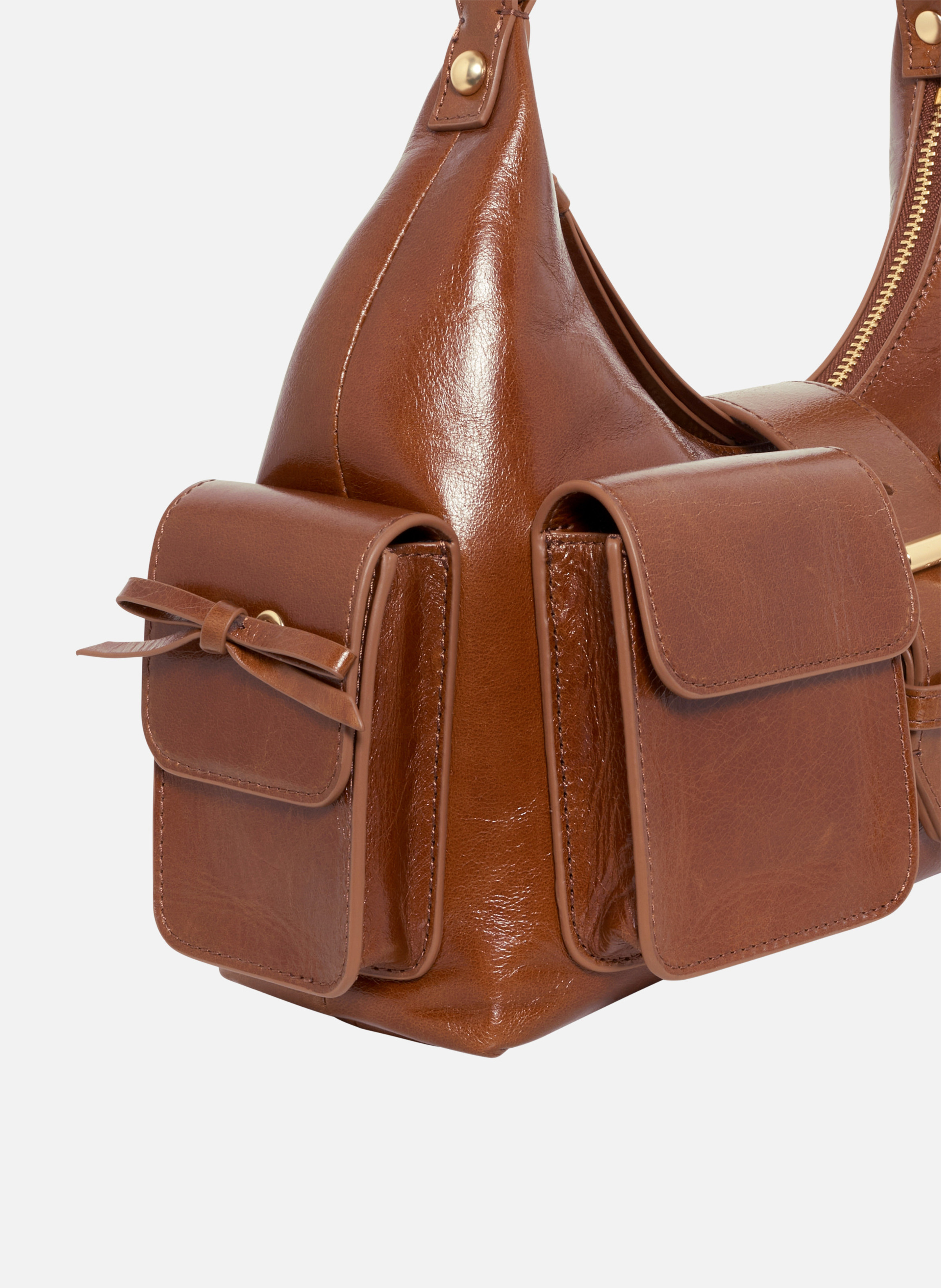 Amelia leather handbag THE KOOPLES Brown