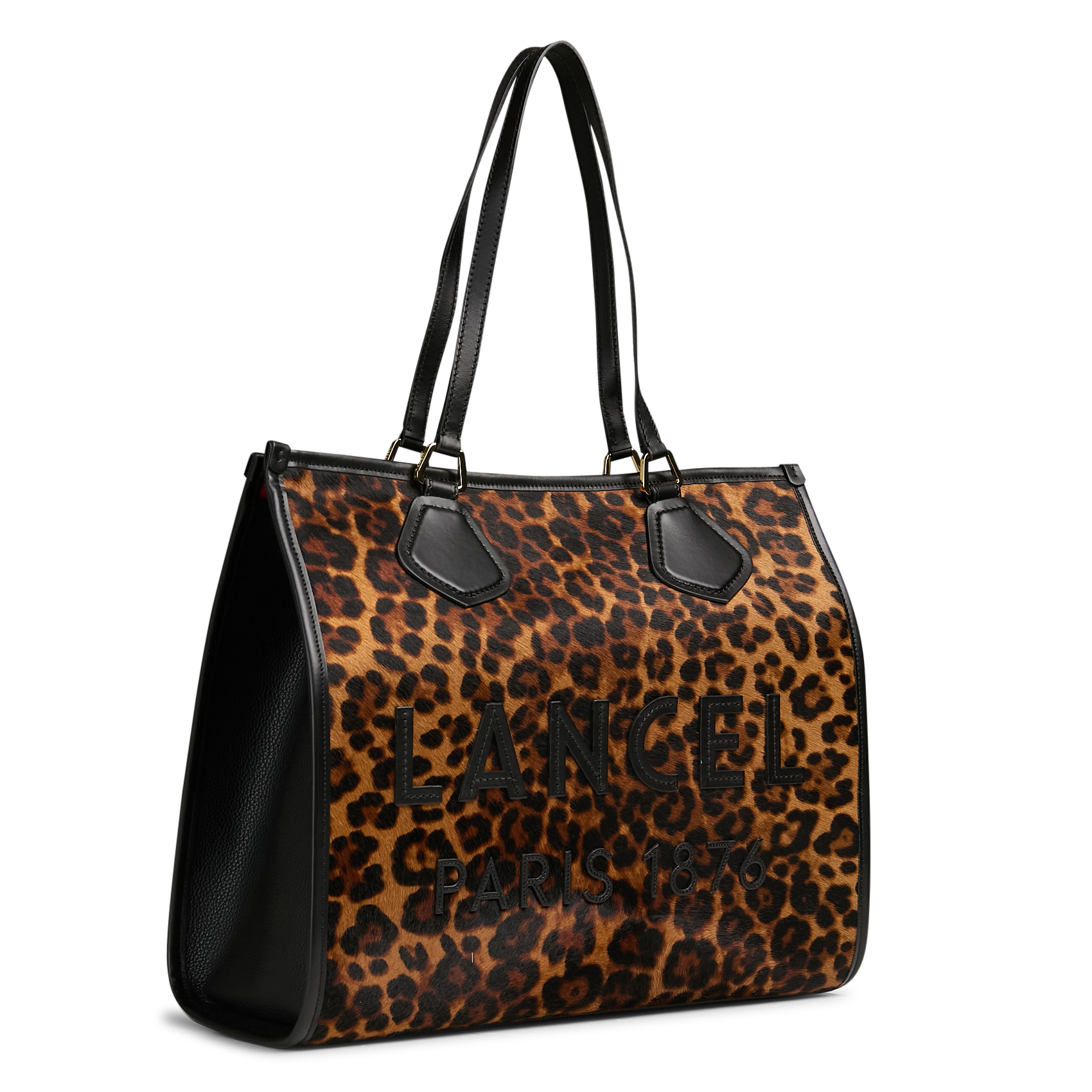 Cabas en cuir effet pony LANCEL Multicolore