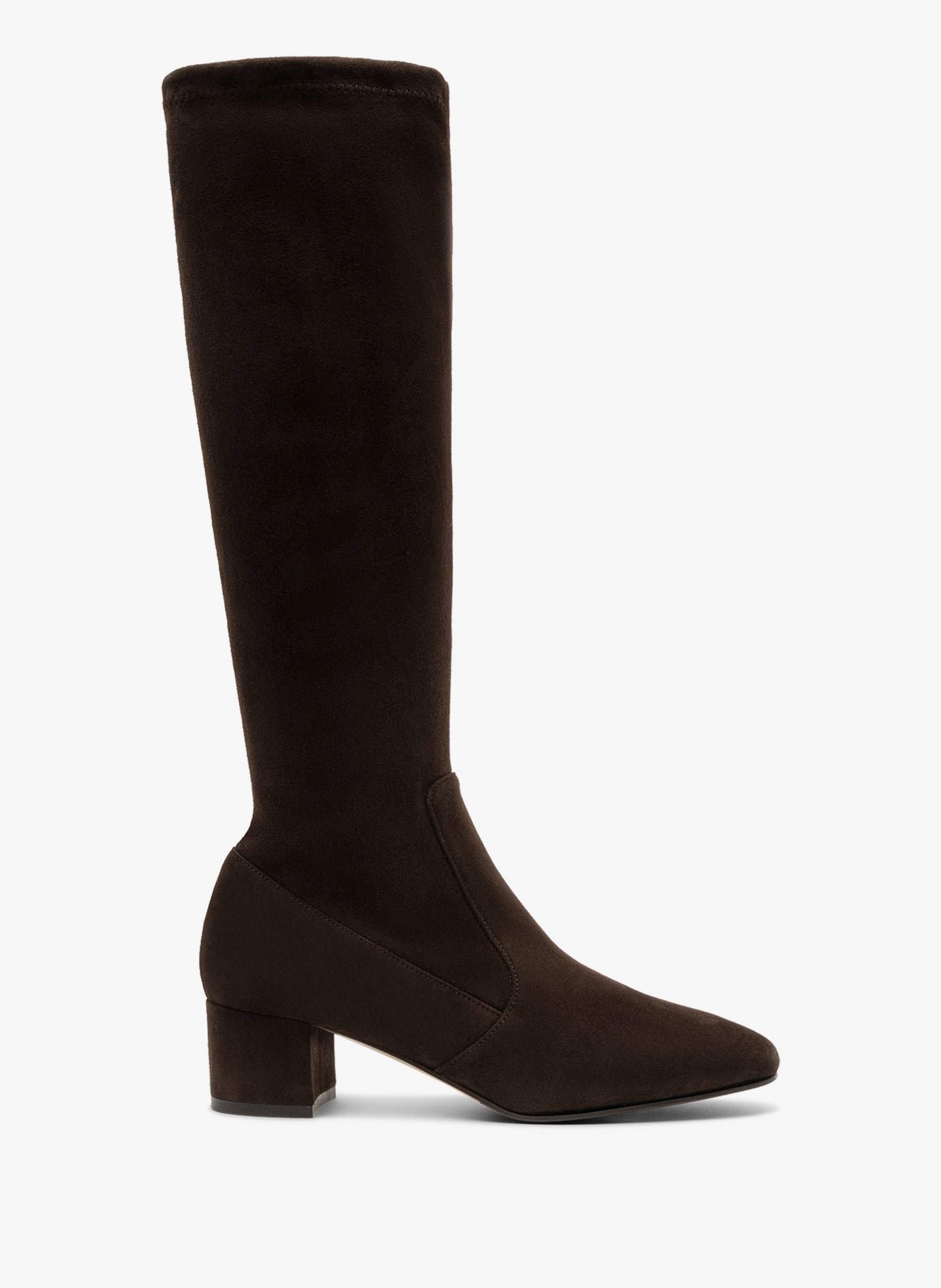 Espresso stretch leather boots PARALLELE PARIS Brown