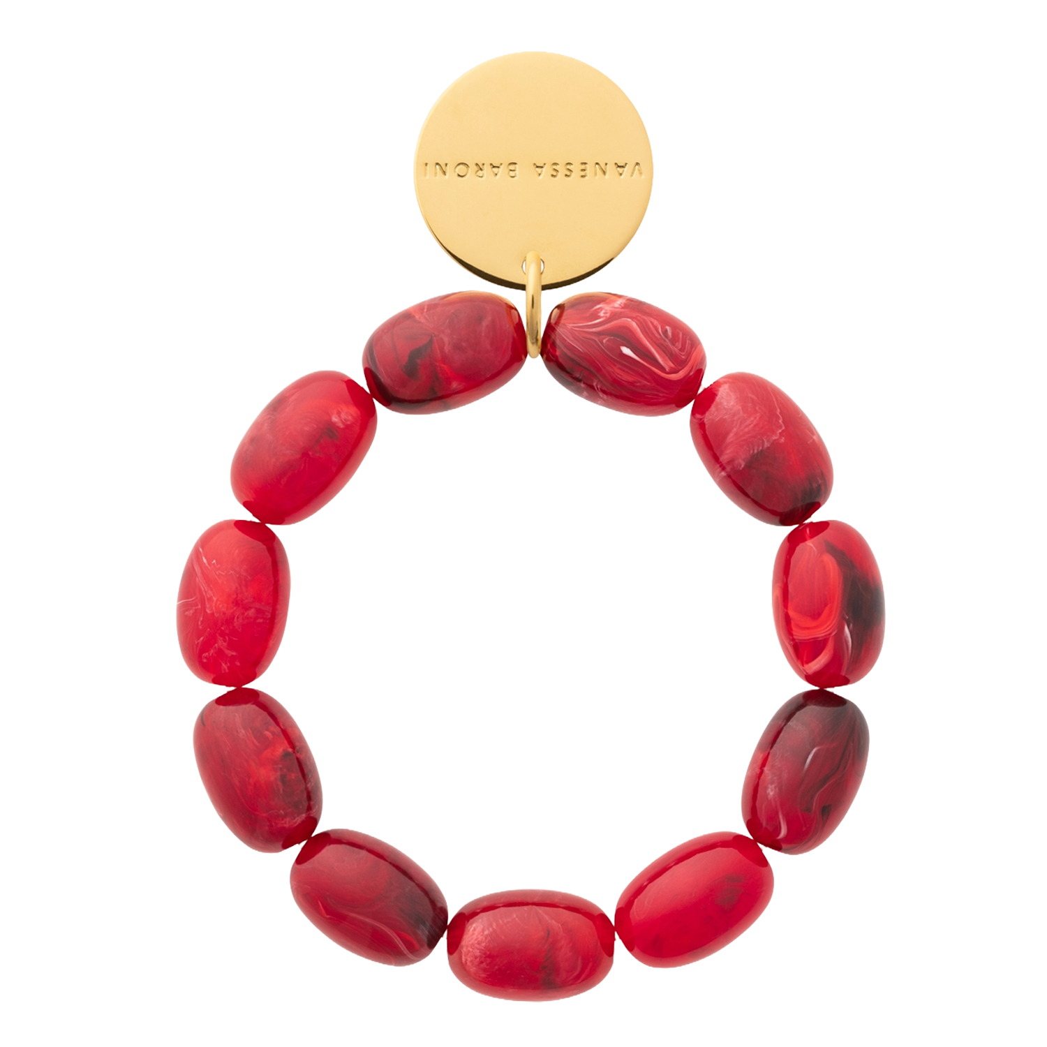 Armband aus Marmorperlen VANESSA BARONI Rot